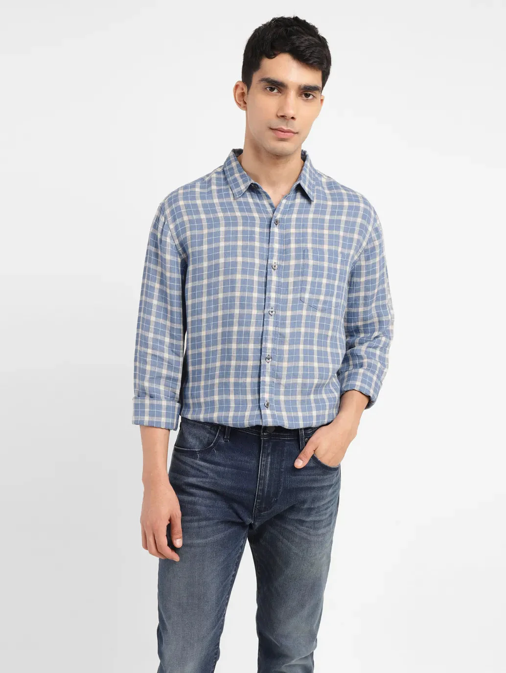 Men's Checkered Slim Fit Shirt