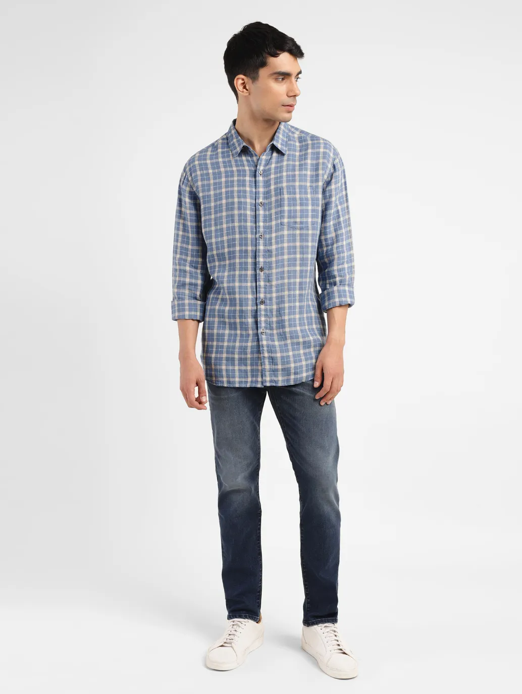 Men's Checkered Slim Fit Shirt - Image 6