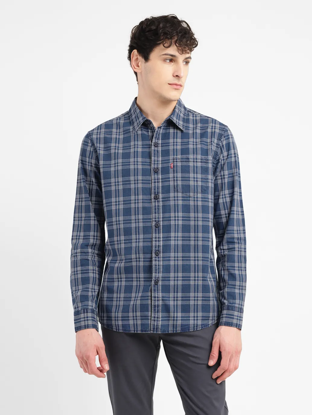 Men's Checkered Slim Fit Shirt - Image 2
