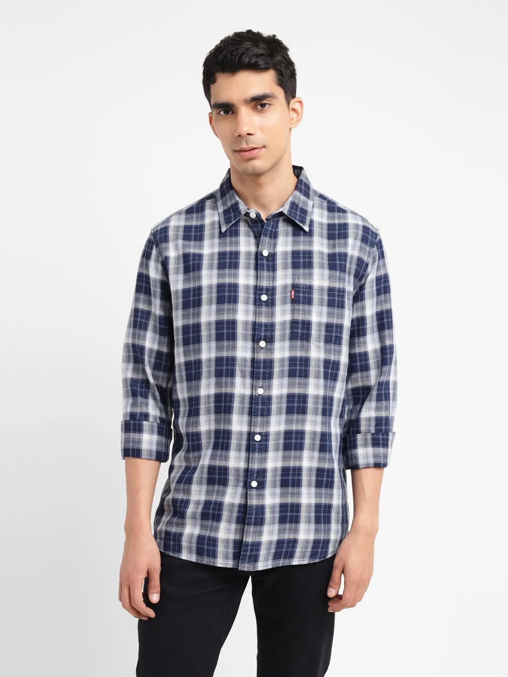Men's Checkered Slim Fit Shirt - Image 2