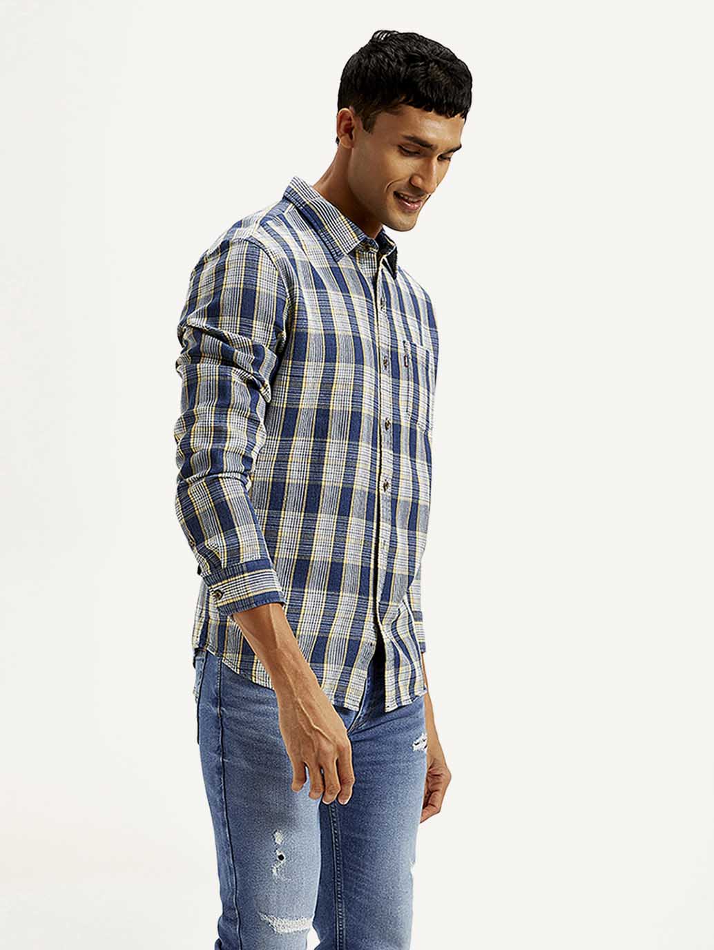 Men's Checkered Slim Fit Shirt - Image 3