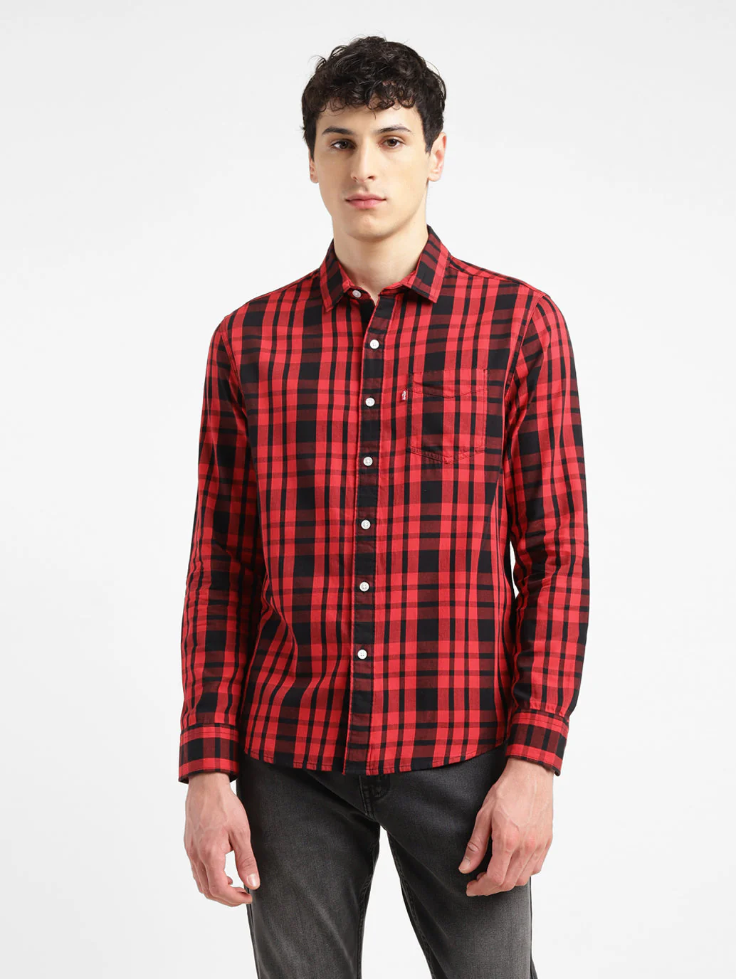 Men's Checkered Slim Fit Shirt - Image 2
