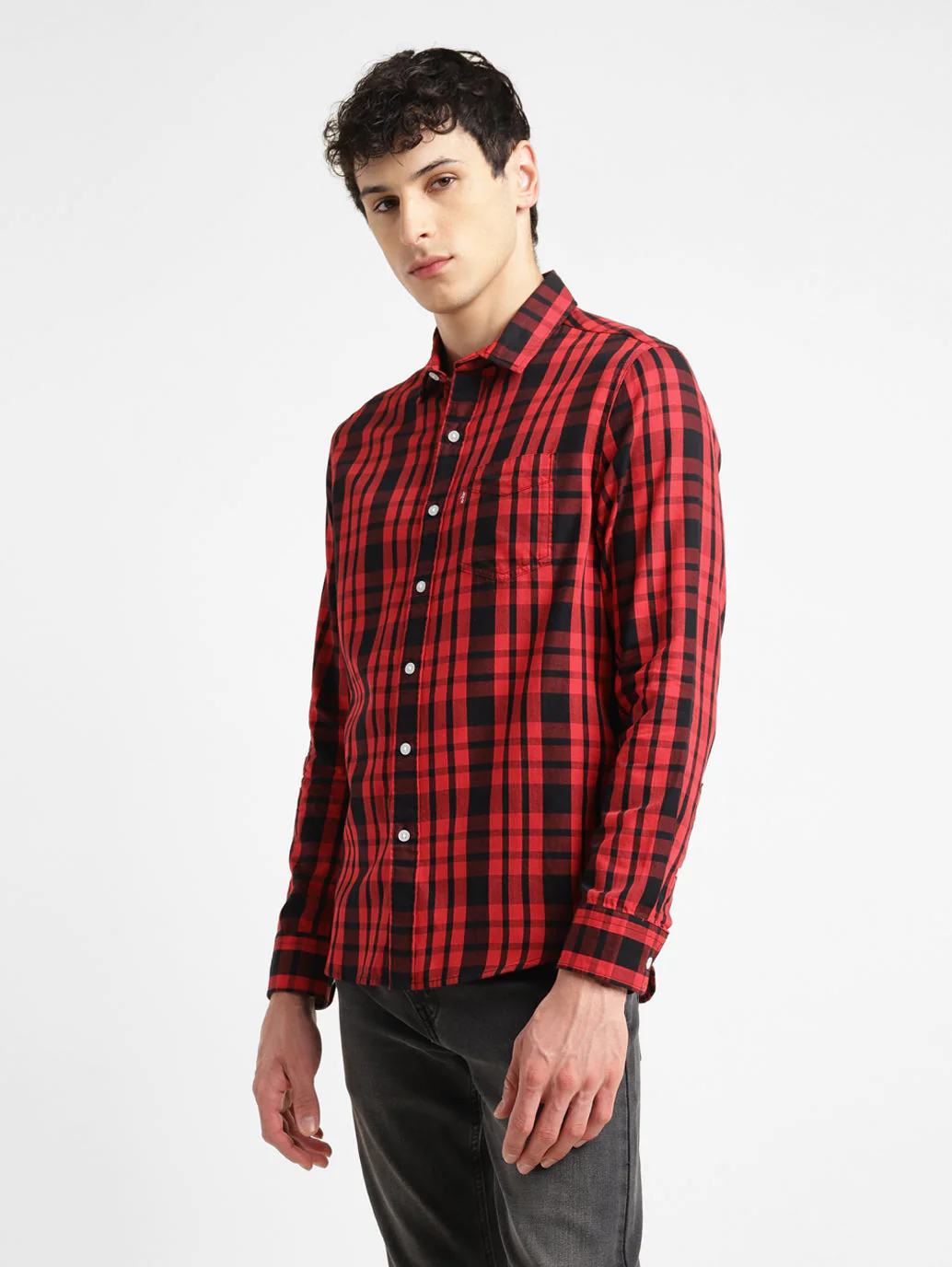 Men's Checkered Slim Fit Shirt - Image 4