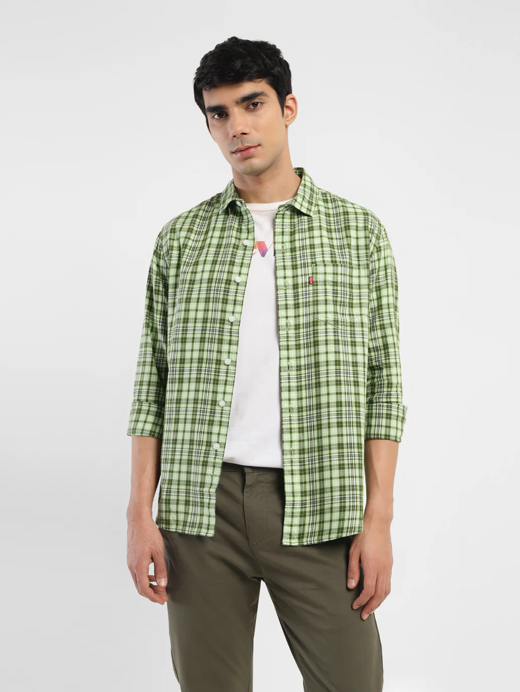 Men's Checkered Slim Fit Shirt - Image 8