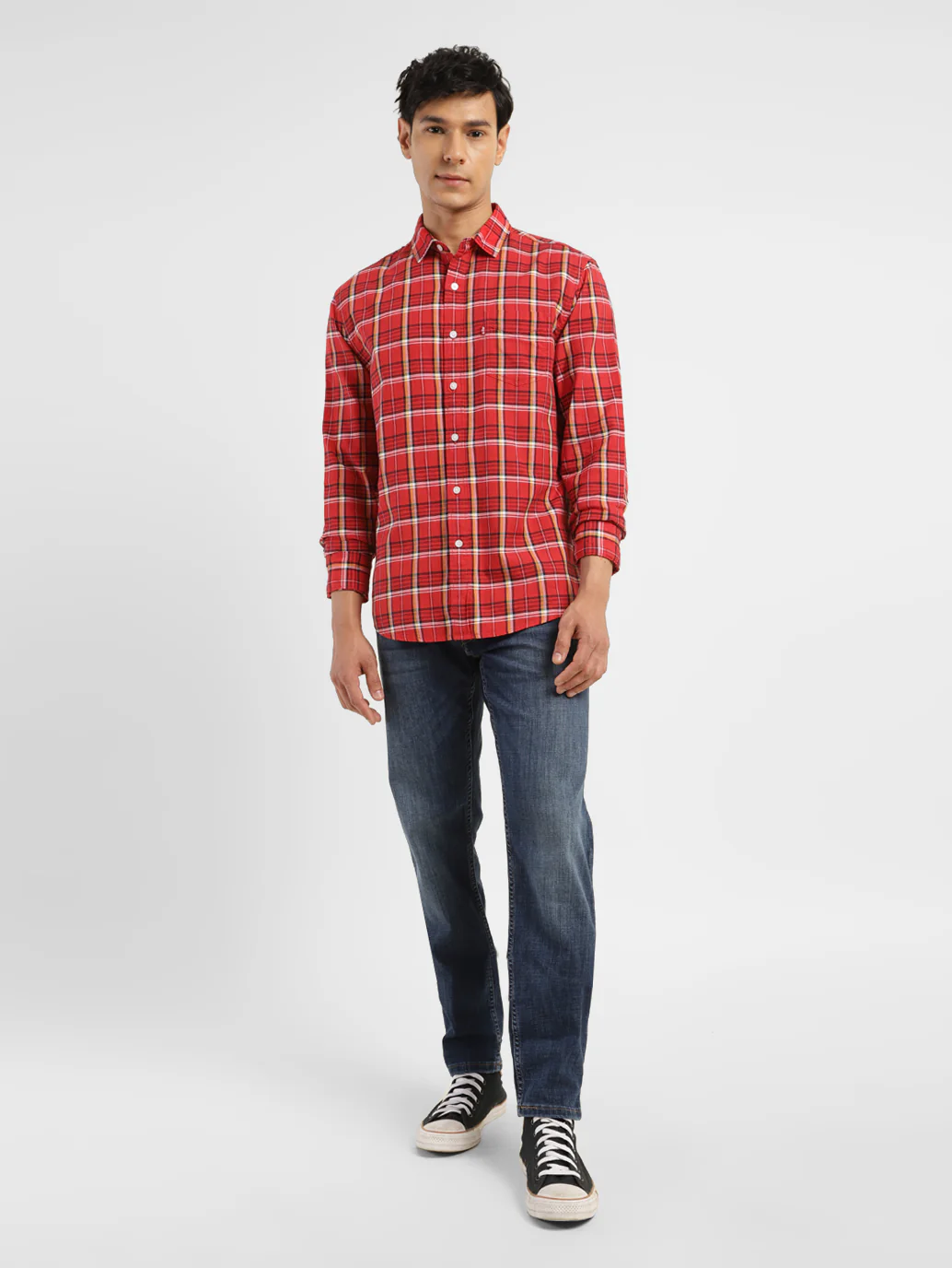 Men's Checkered Slim Fit Shirt - Image 5