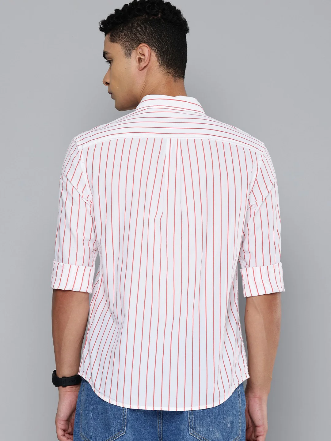 Men's Striped Slim Fit Shirt - Image 2