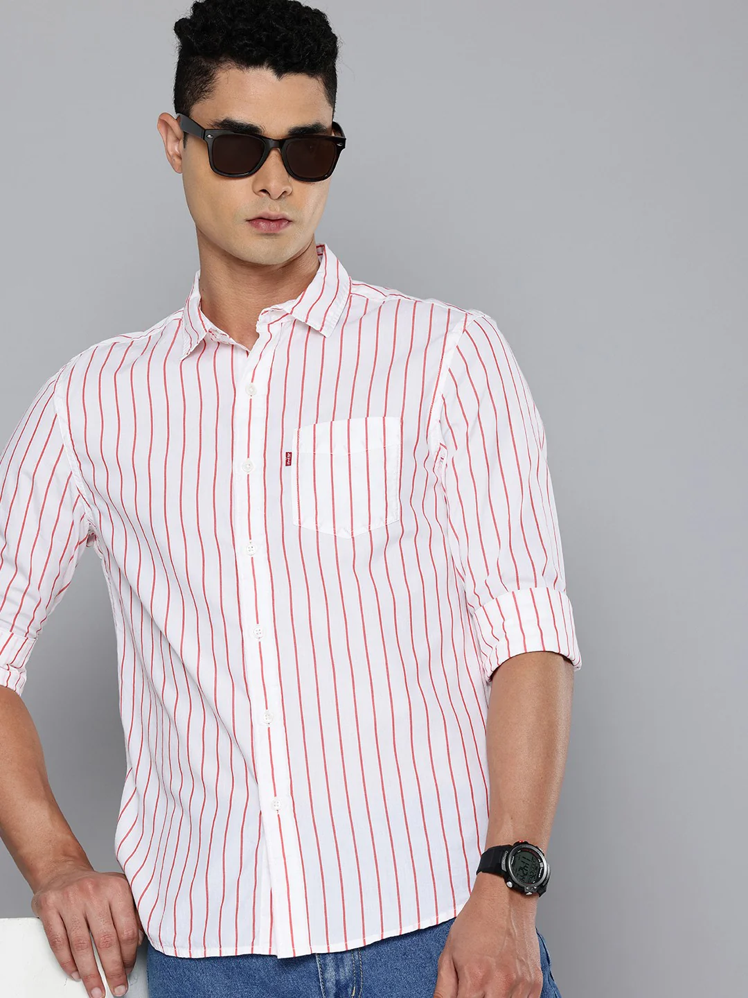 Men's Striped Slim Fit Shirt - Image 3