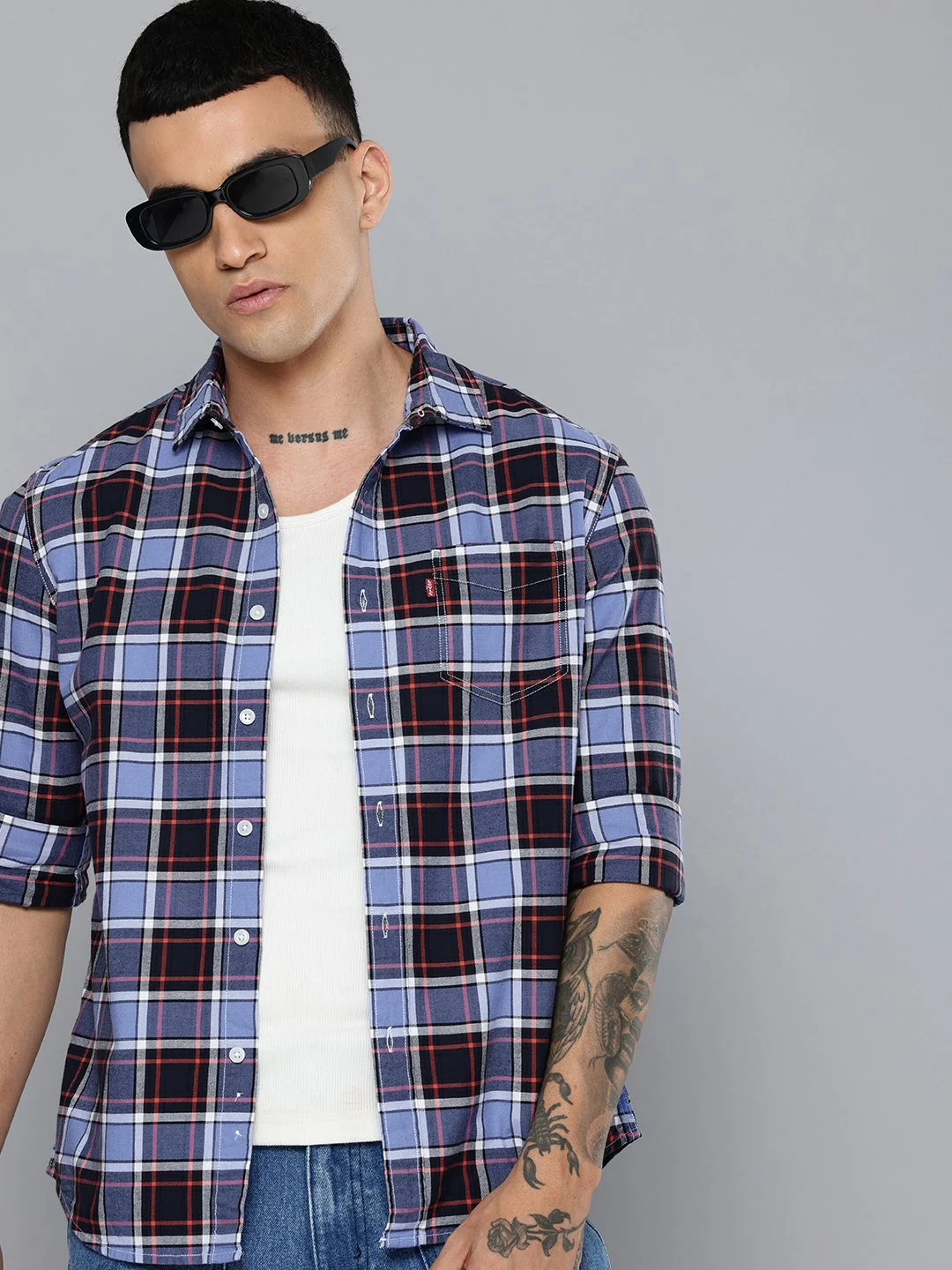 Men's Checkered Slim Fit Shirt