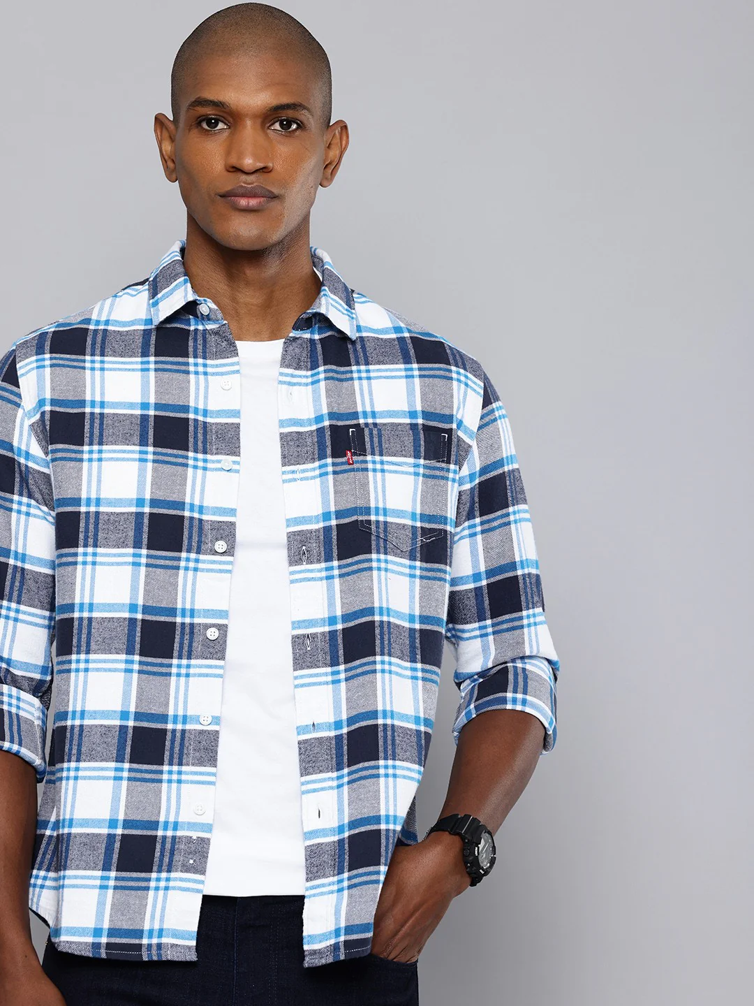 Men's Checkered Slim Fit Shirt - Image 2