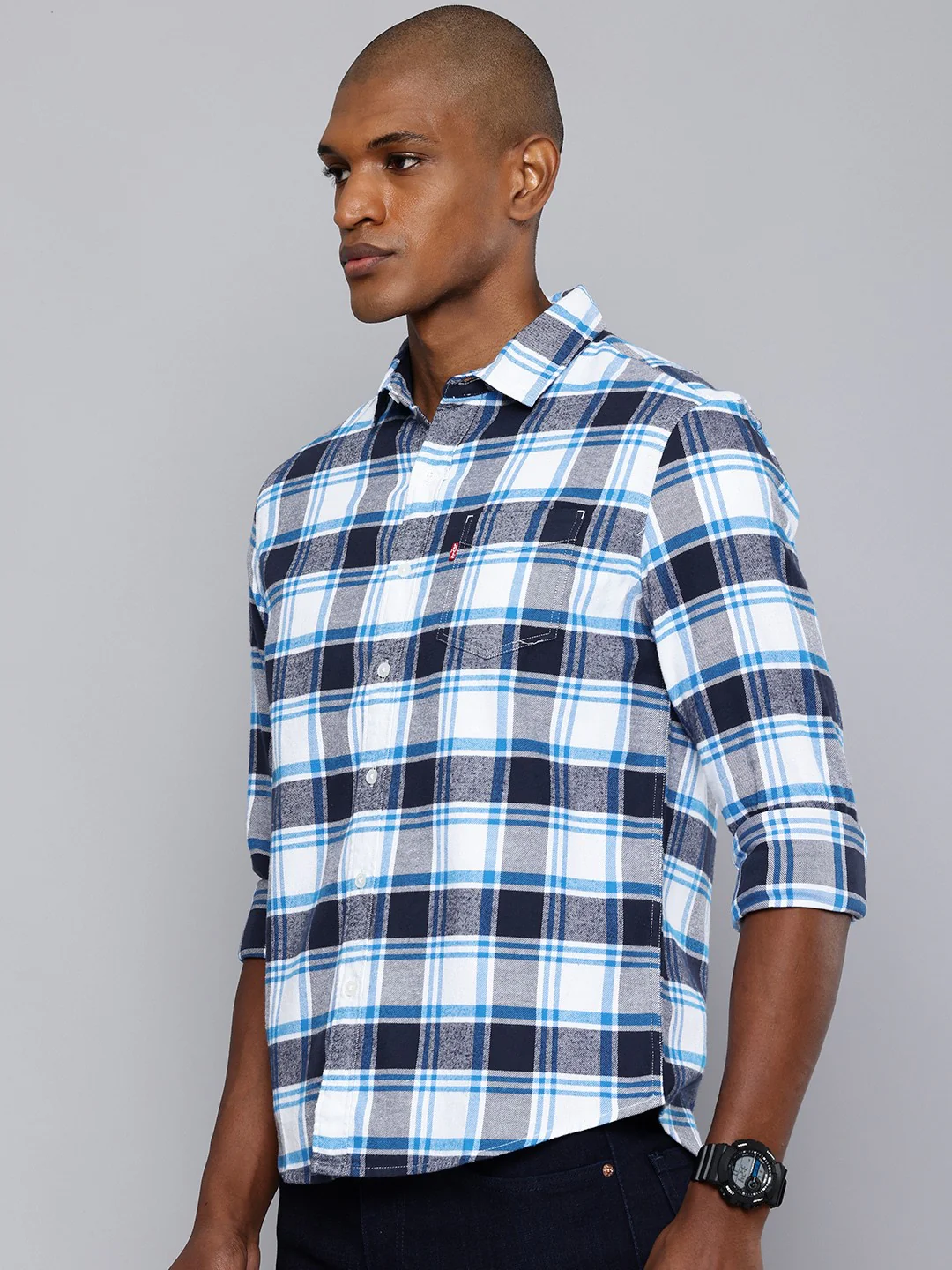 Men's Checkered Slim Fit Shirt - Image 3