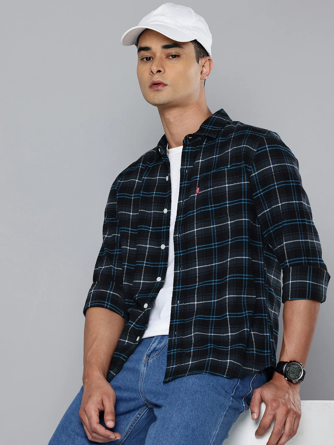 Men's Checkered Slim Fit Shirt - Image 3