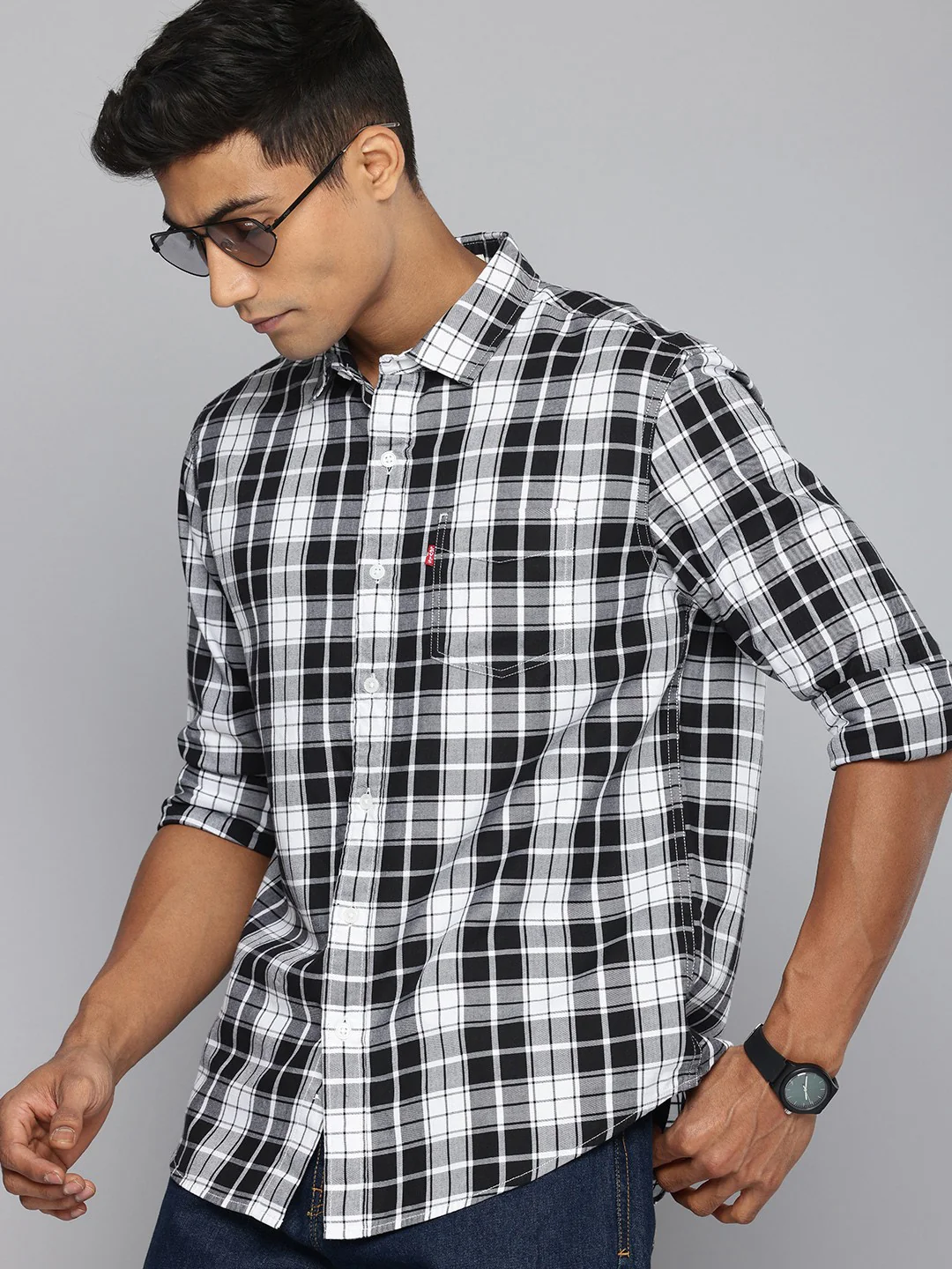 Men's Checkered Slim Fit Shirt - Image 3