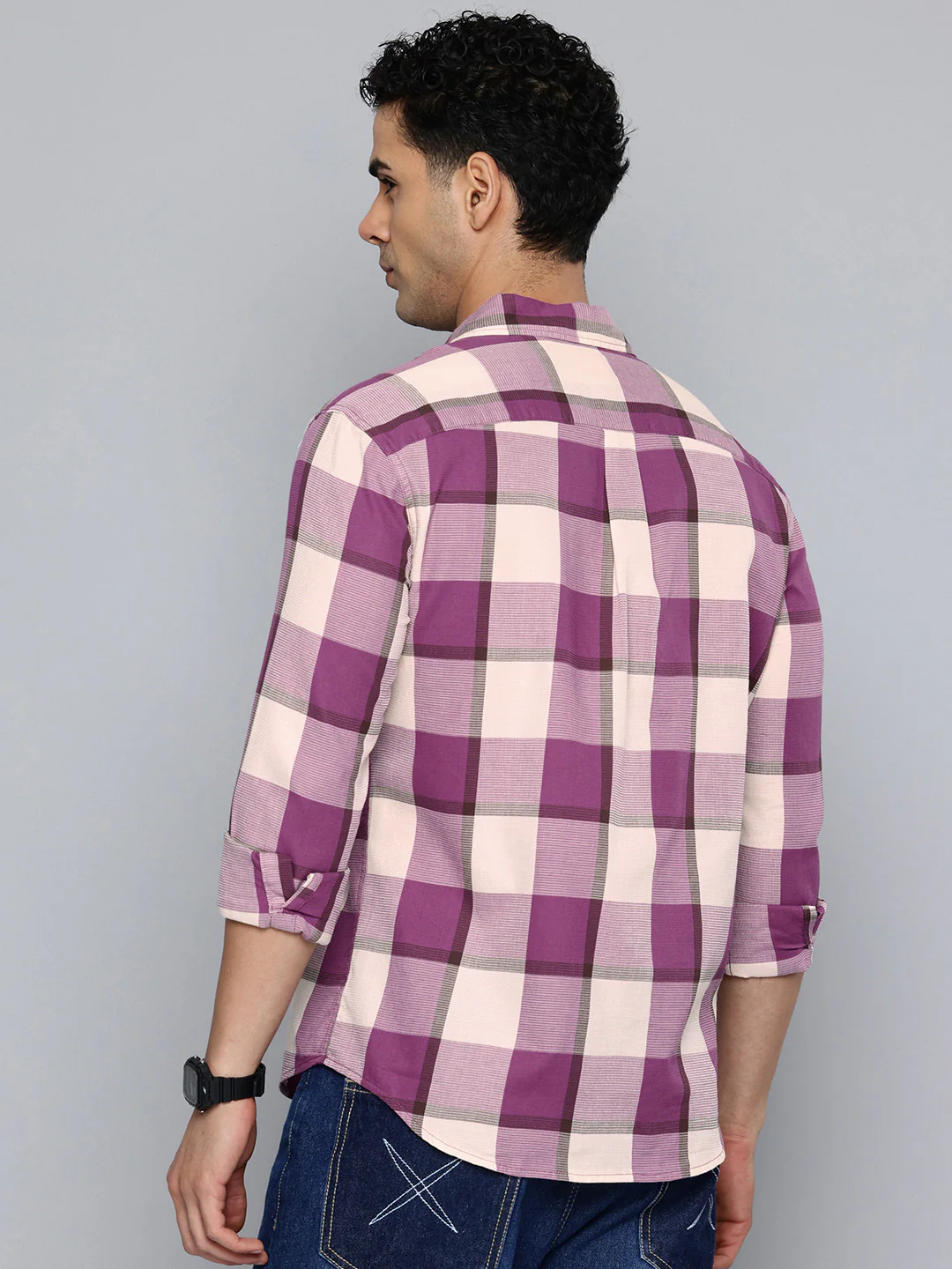 Men's Checkered Slim Fit Shirt - Image 2