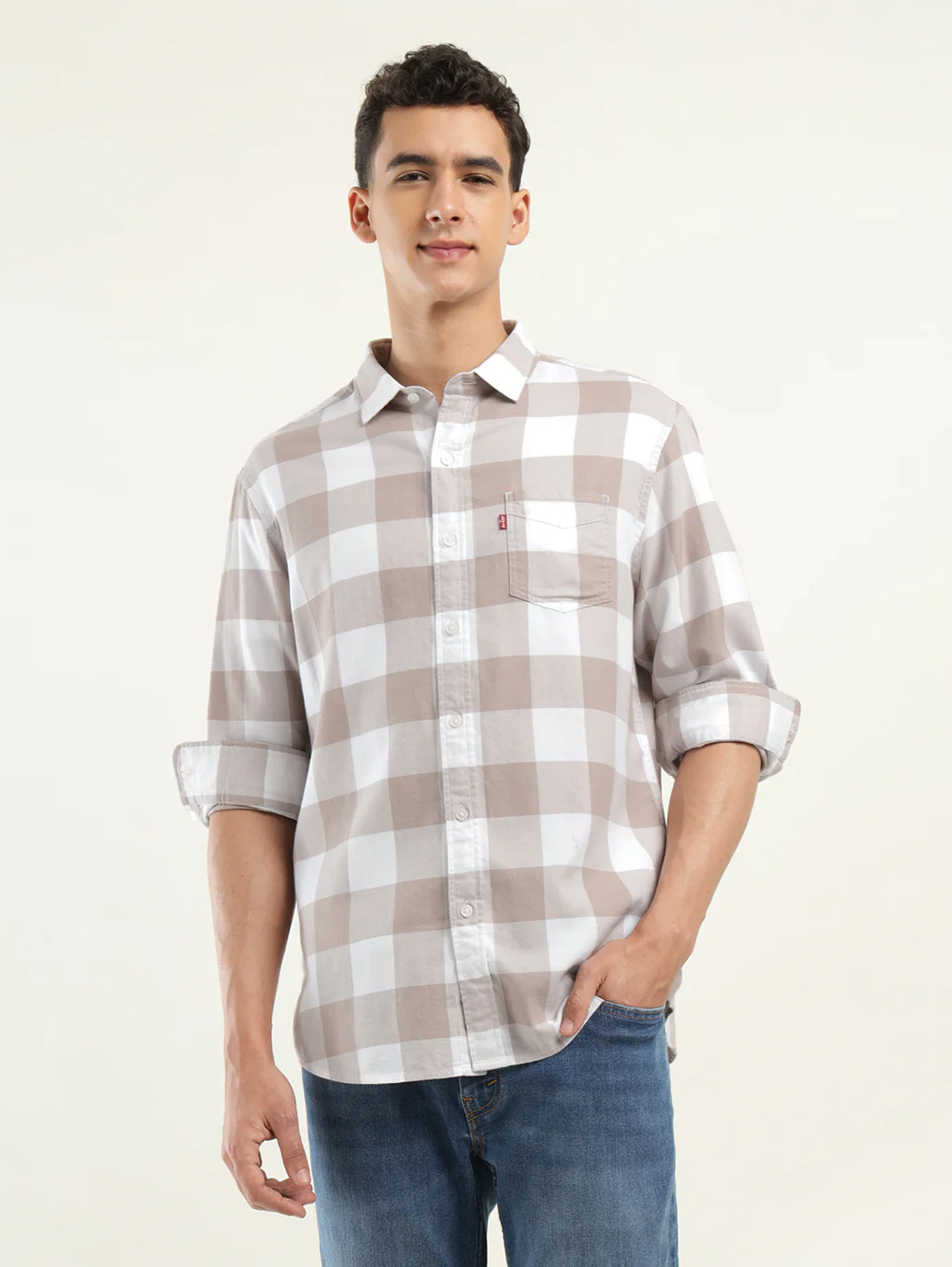 Men's Checkered Slim Fit Shirt - Image 2