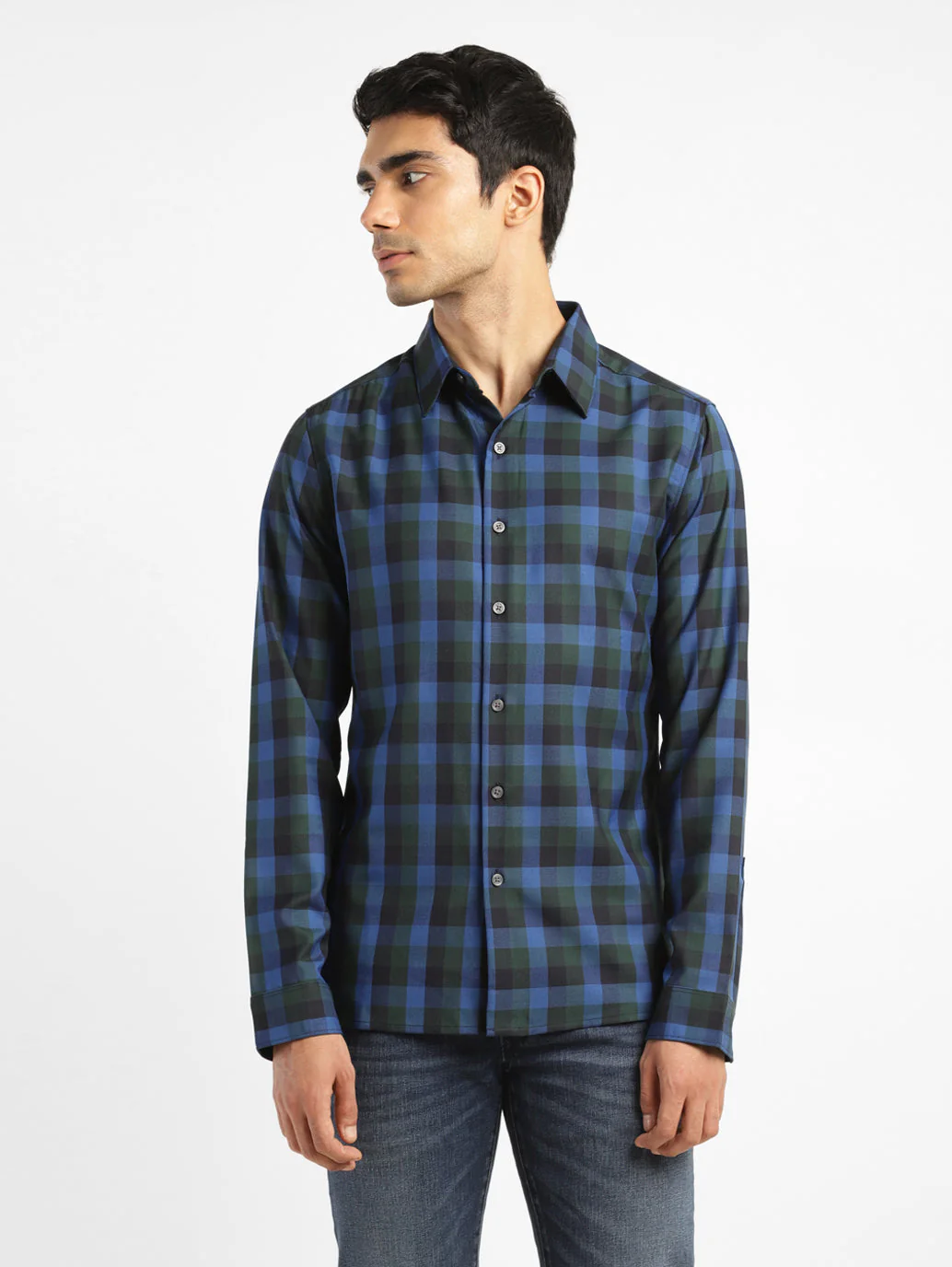 Men's Checkered Slim Fit Shirt - Image 2