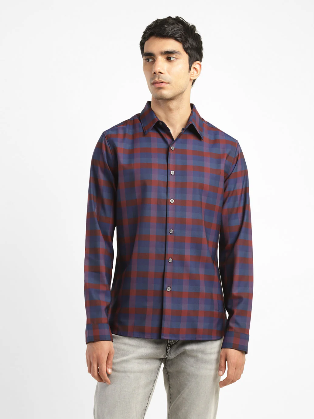 Men's Checkered Slim Fit Shirt