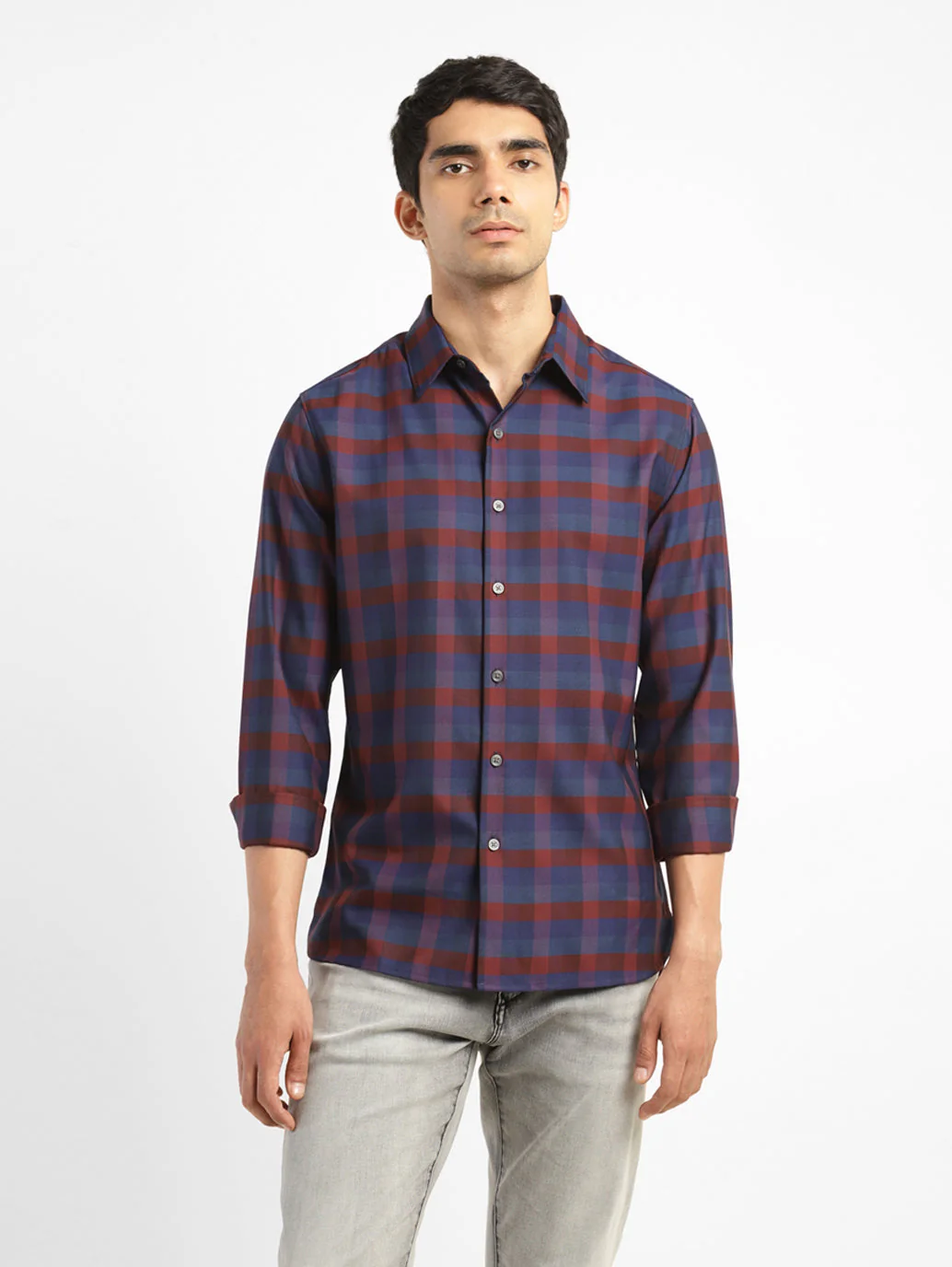 Men's Checkered Slim Fit Shirt - Image 2