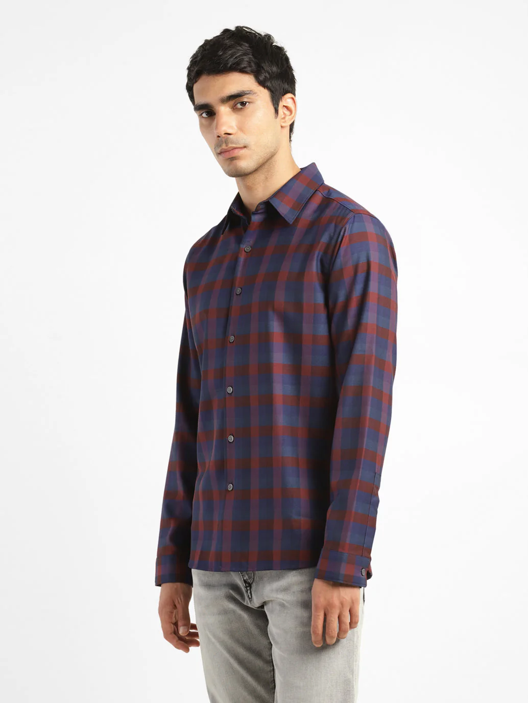 Men's Checkered Slim Fit Shirt - Image 4