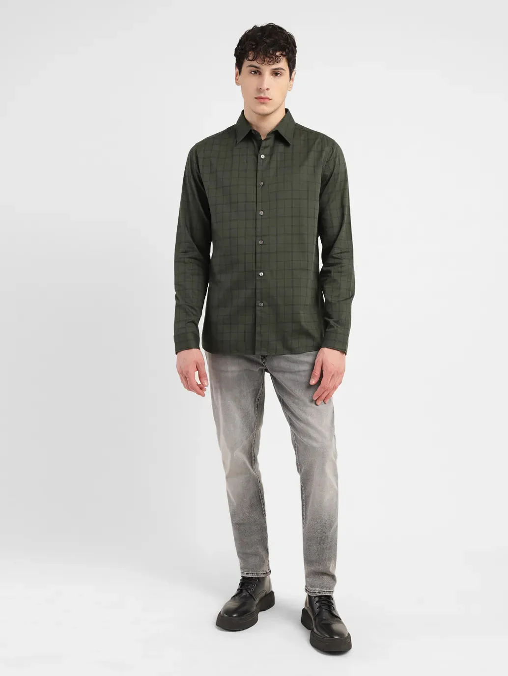 Men's Redloop Checkered Slim Fit Shirt