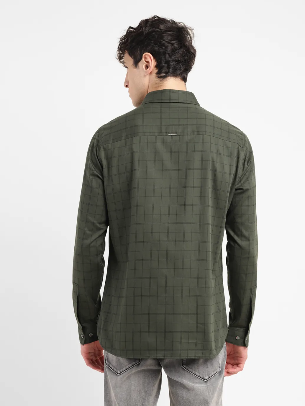 Men's Redloop Checkered Slim Fit Shirt - Image 3