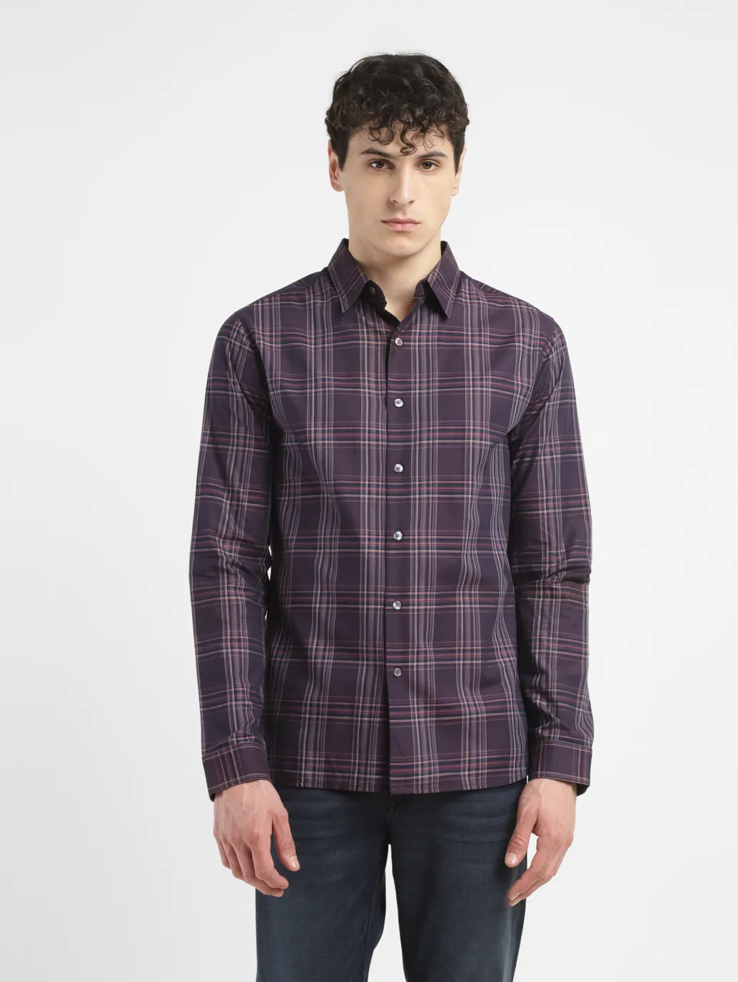 Men's Redloop Checkered Slim Fit Shirt - Image 2