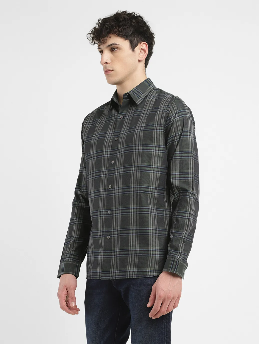 Men's Redloop Checkered Slim Fit Shirt - Image 4