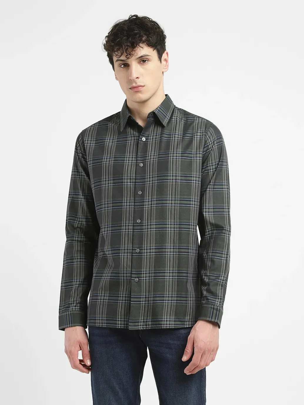 Men's Redloop Checkered Slim Fit Shirt - Image 6