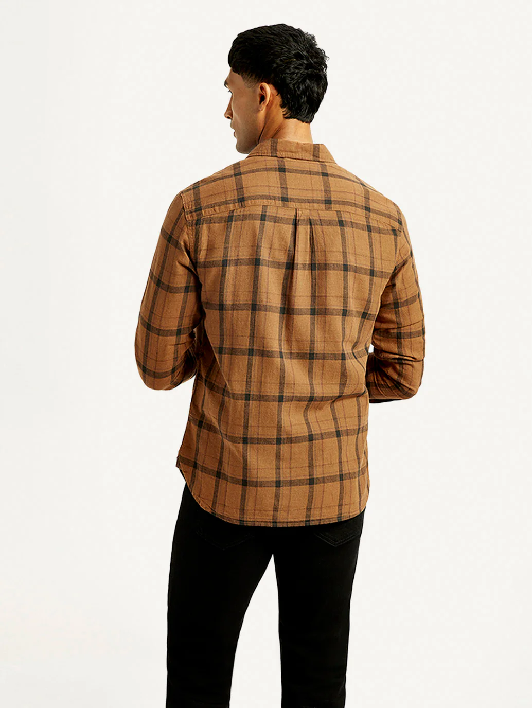 Men's Checkered Slim Fit Linen Shirt - Image 2