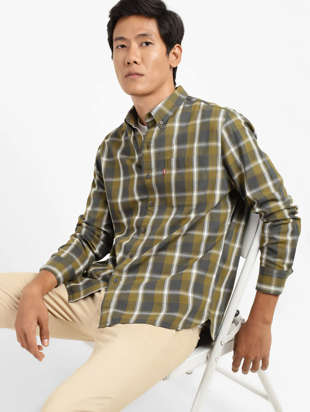Men's Checkered Slim Fit Shirt - Image 2