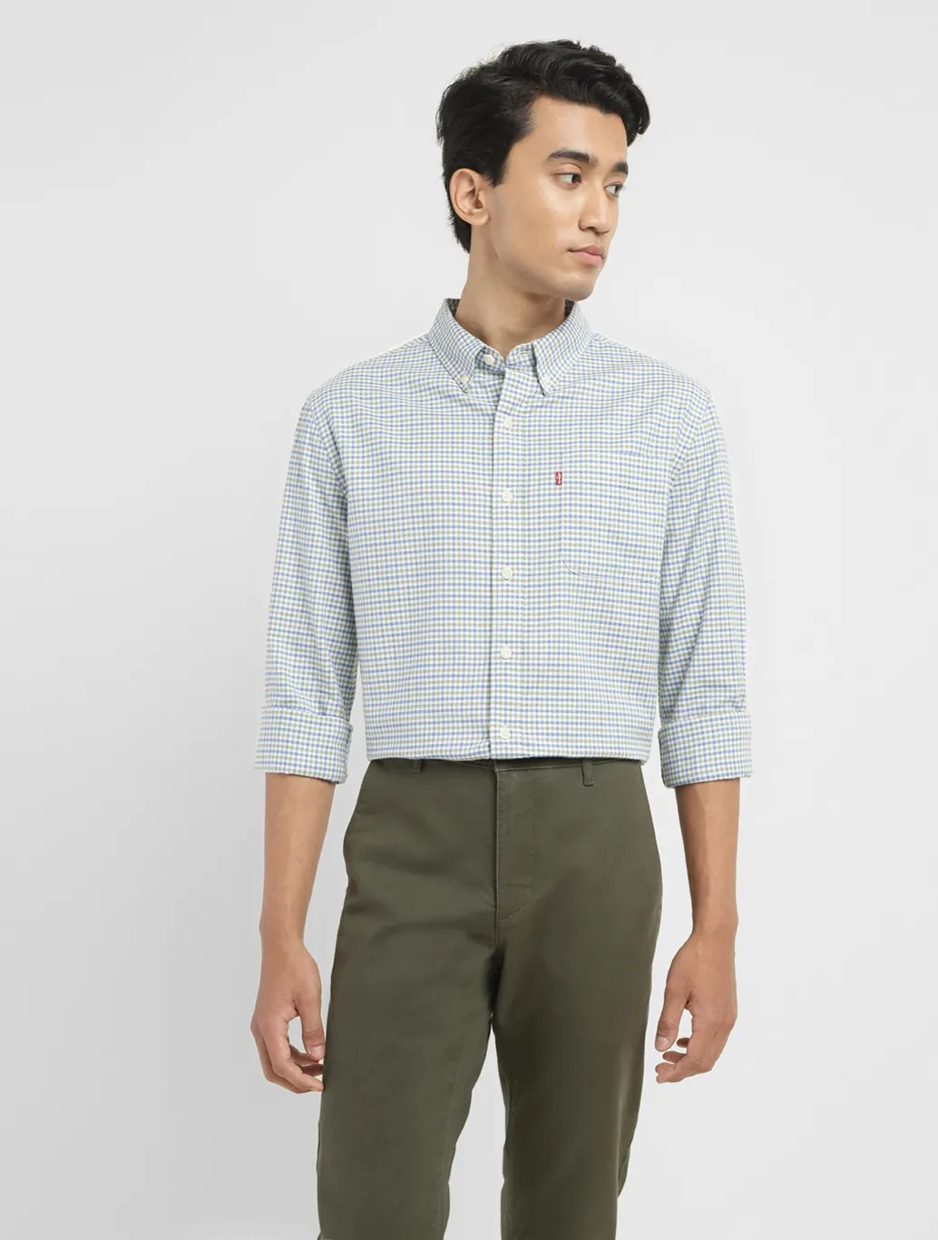 Men's Checkered Slim Fit Shirt - Image 6