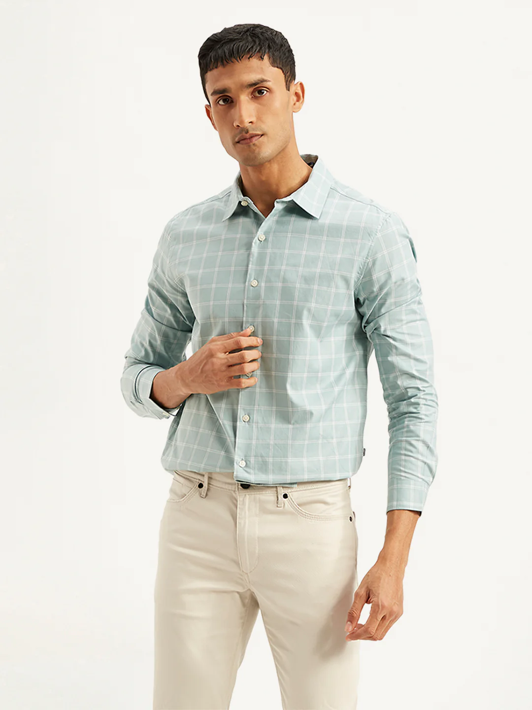 Men's Redloop Checkered Slim Fit Shirt