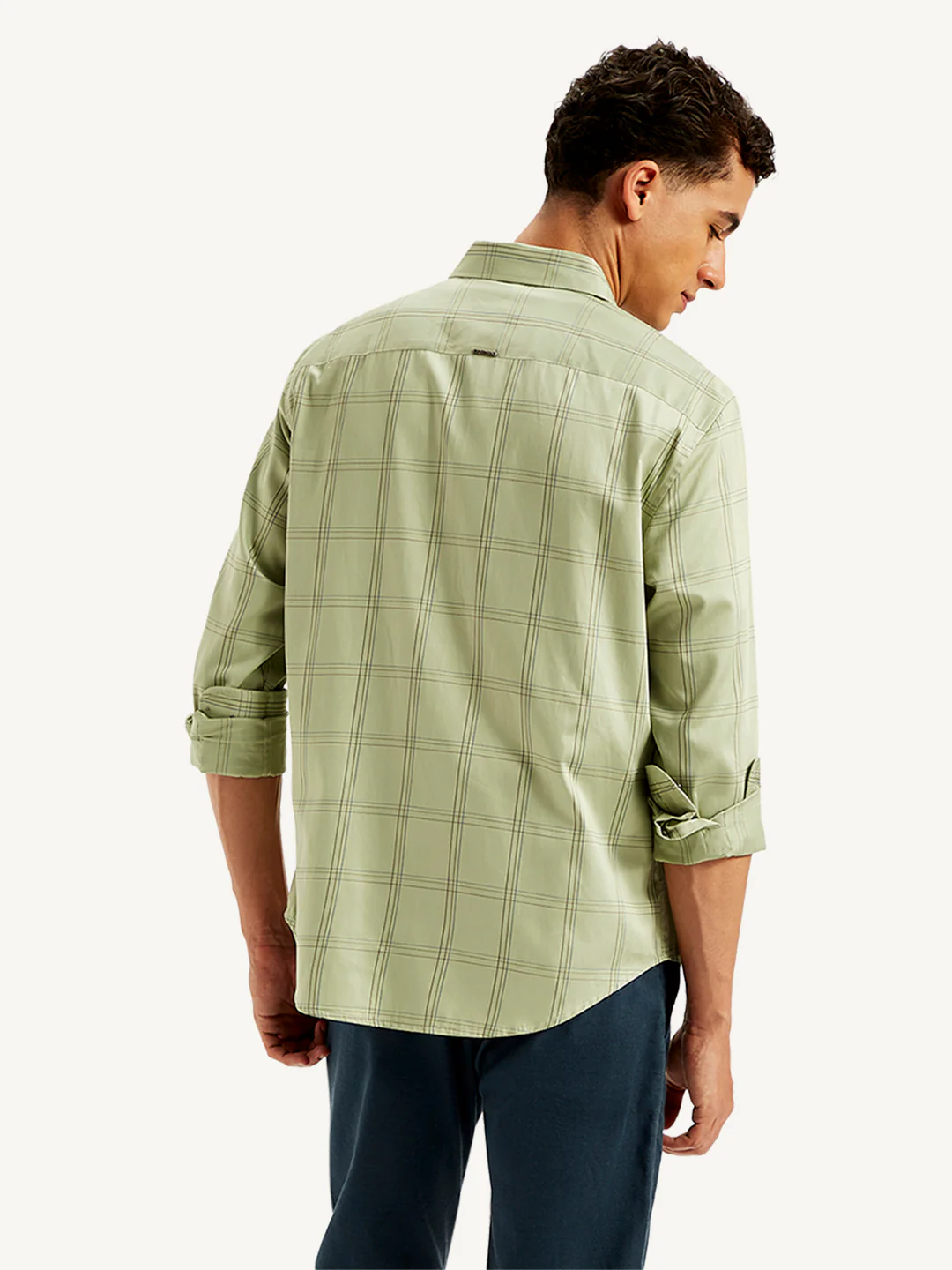 Men's Redloop Checkered Spread Collar Shirt - Image 3