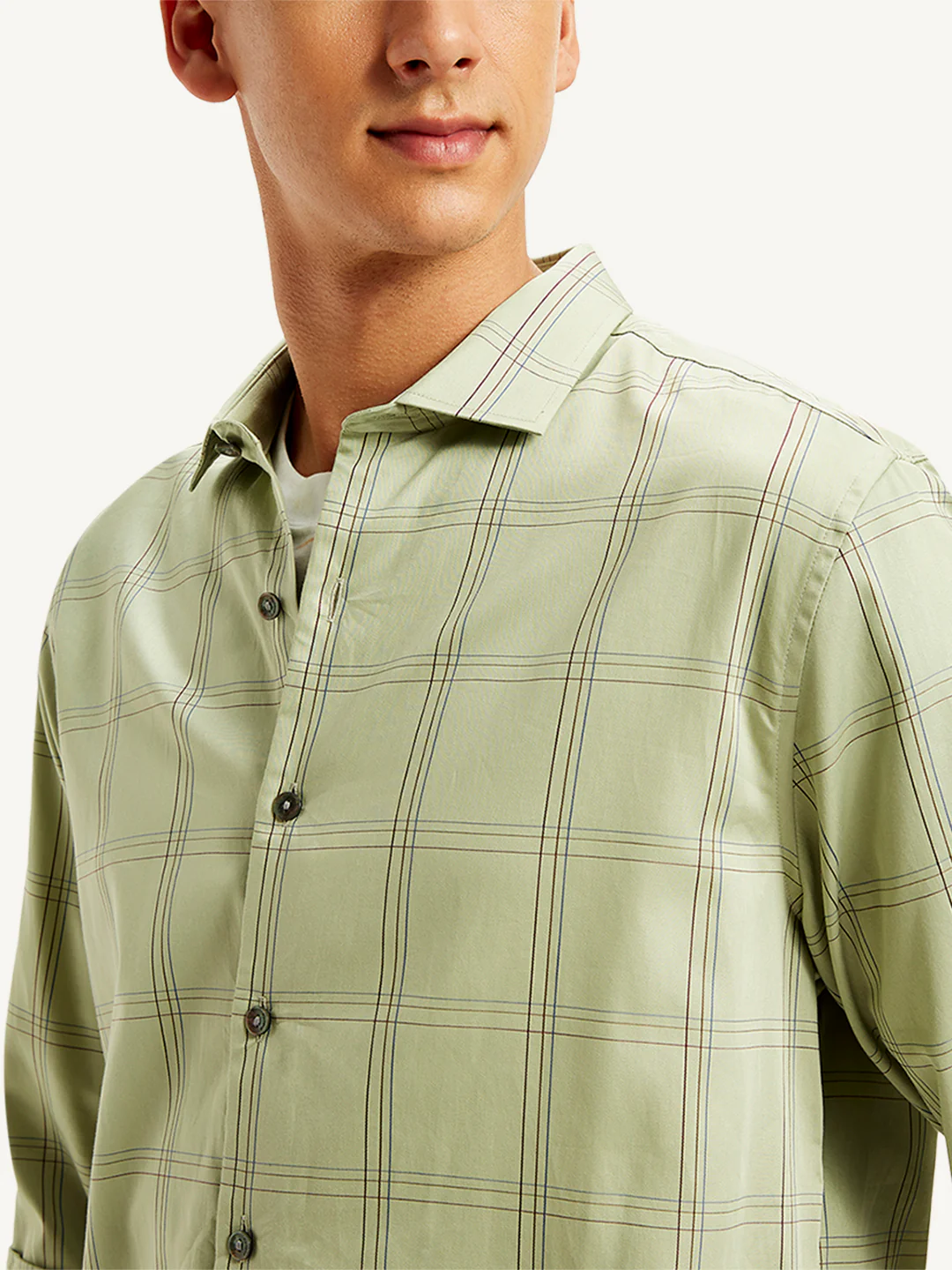 Men's Redloop Checkered Spread Collar Shirt - Image 5