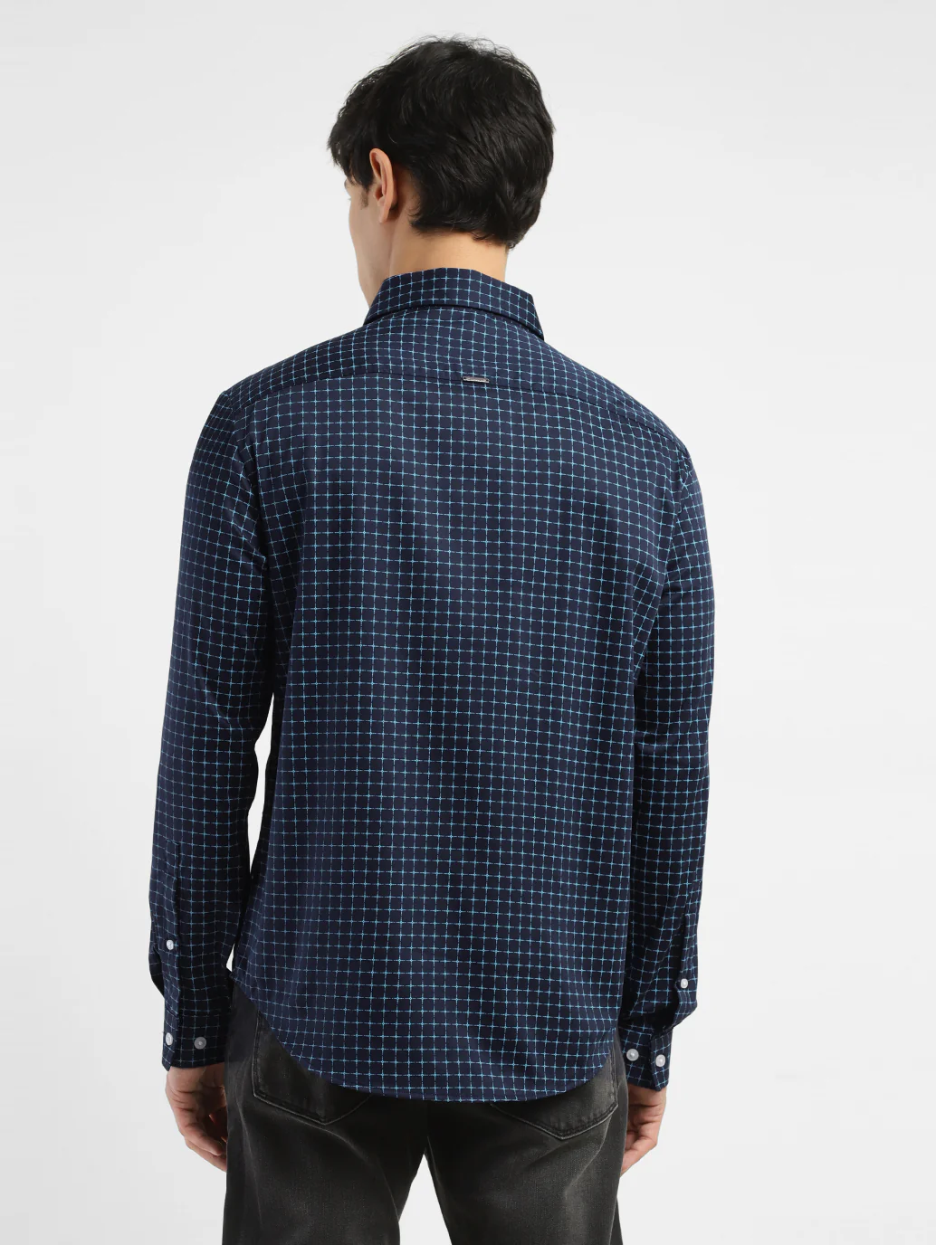 Men's Redloop Checkered Spread Collar Shirt - Image 3