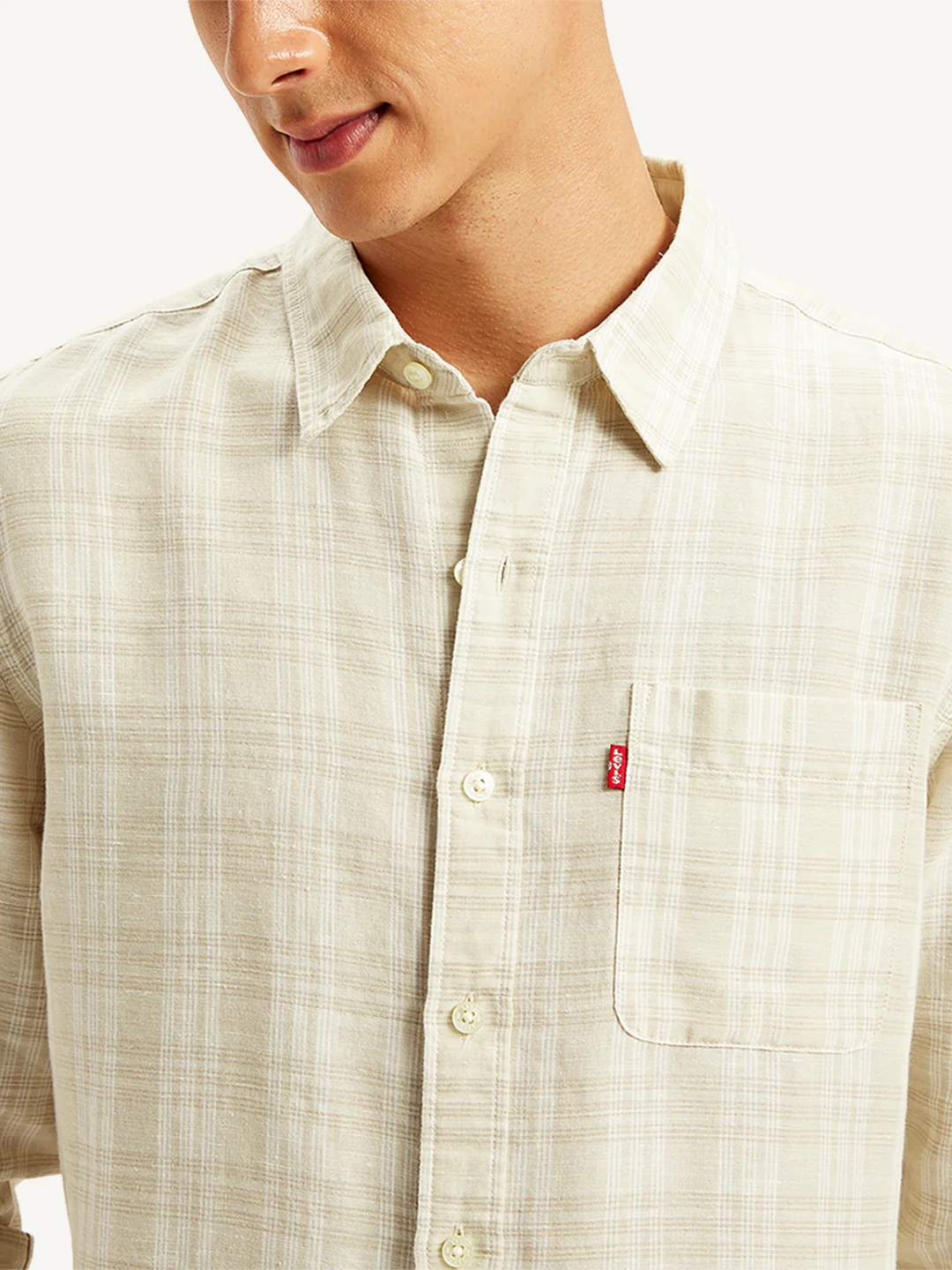 Men's Checkered Spread Collar Shirt - Image 5