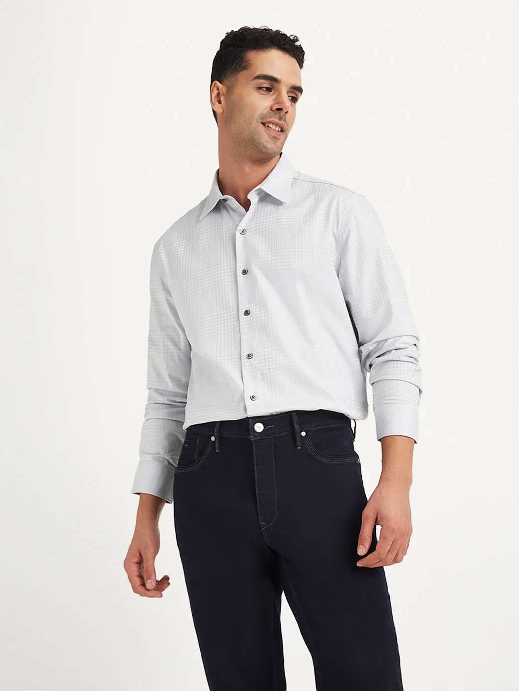 Men's Redloop Checkered Spread Collar Shirt - Image 5