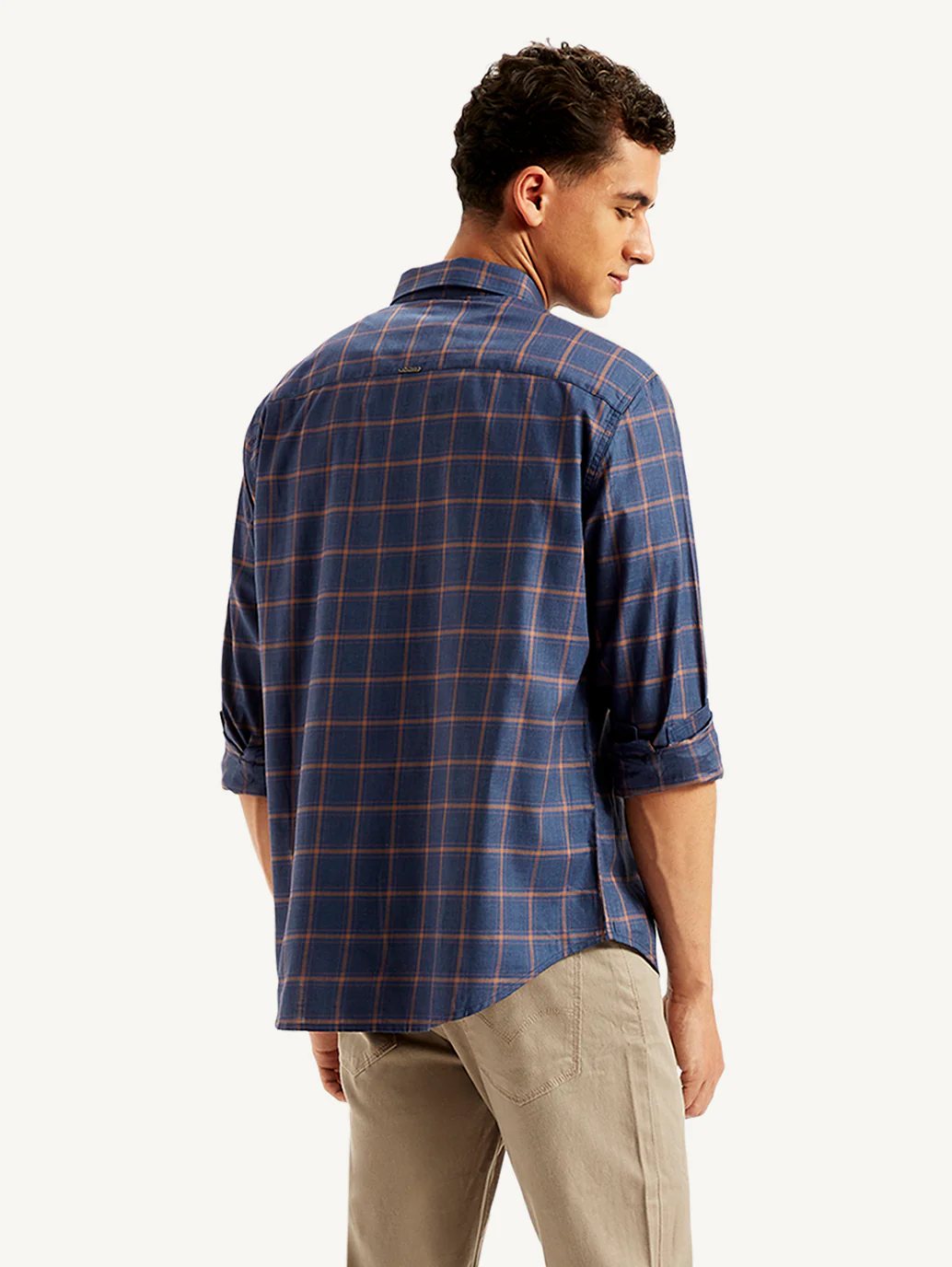 Men's Redloop Checkered Spread Collar Shirt - Image 4