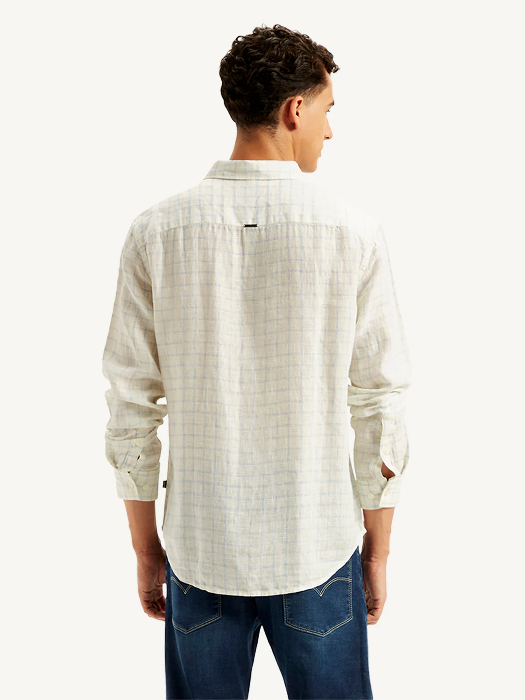 Men's Redloop Checkered Spread Collar Shirt - Image 3