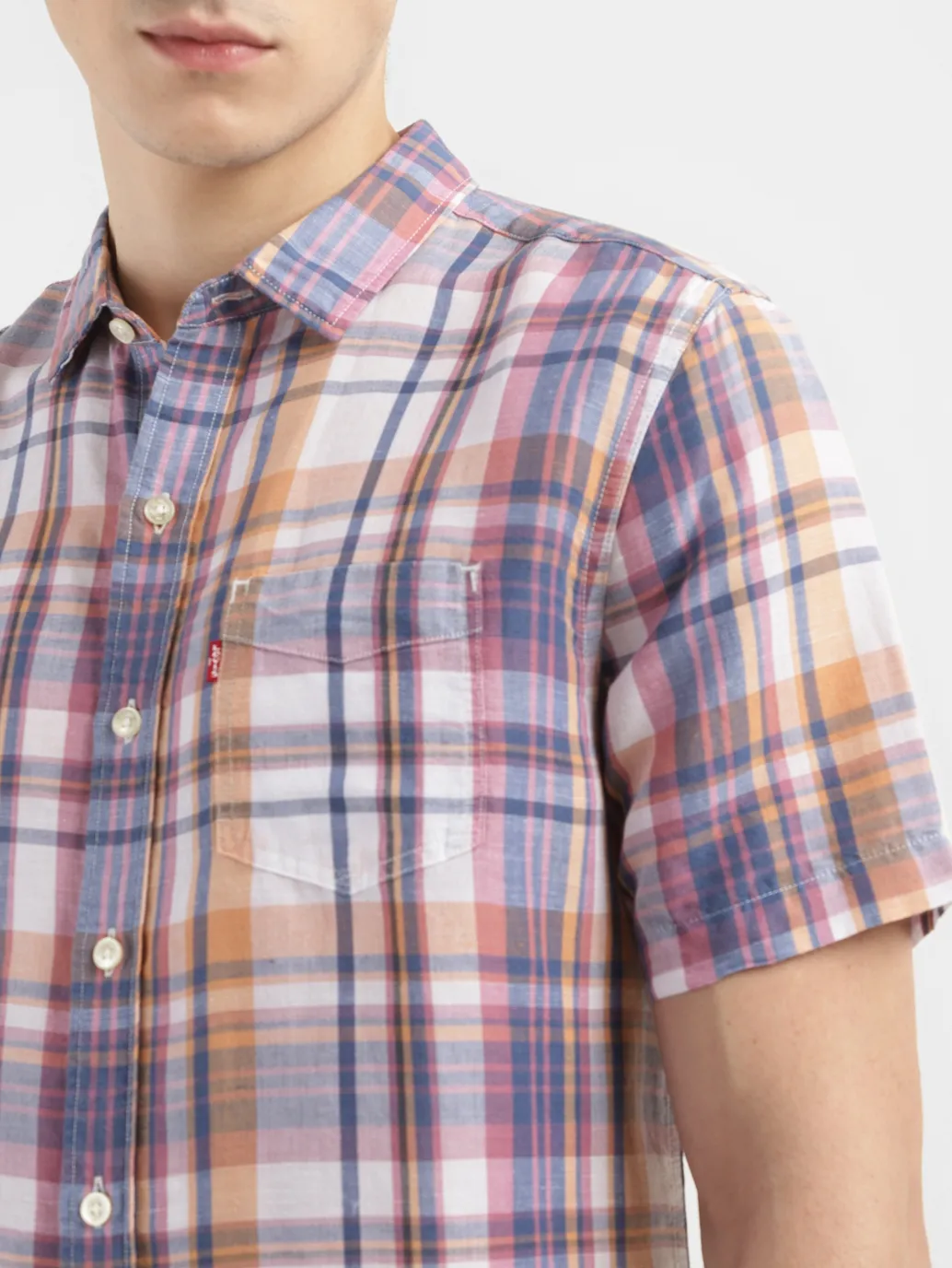 Men's Checkered Spread Slim Fit Shirt - Image 5