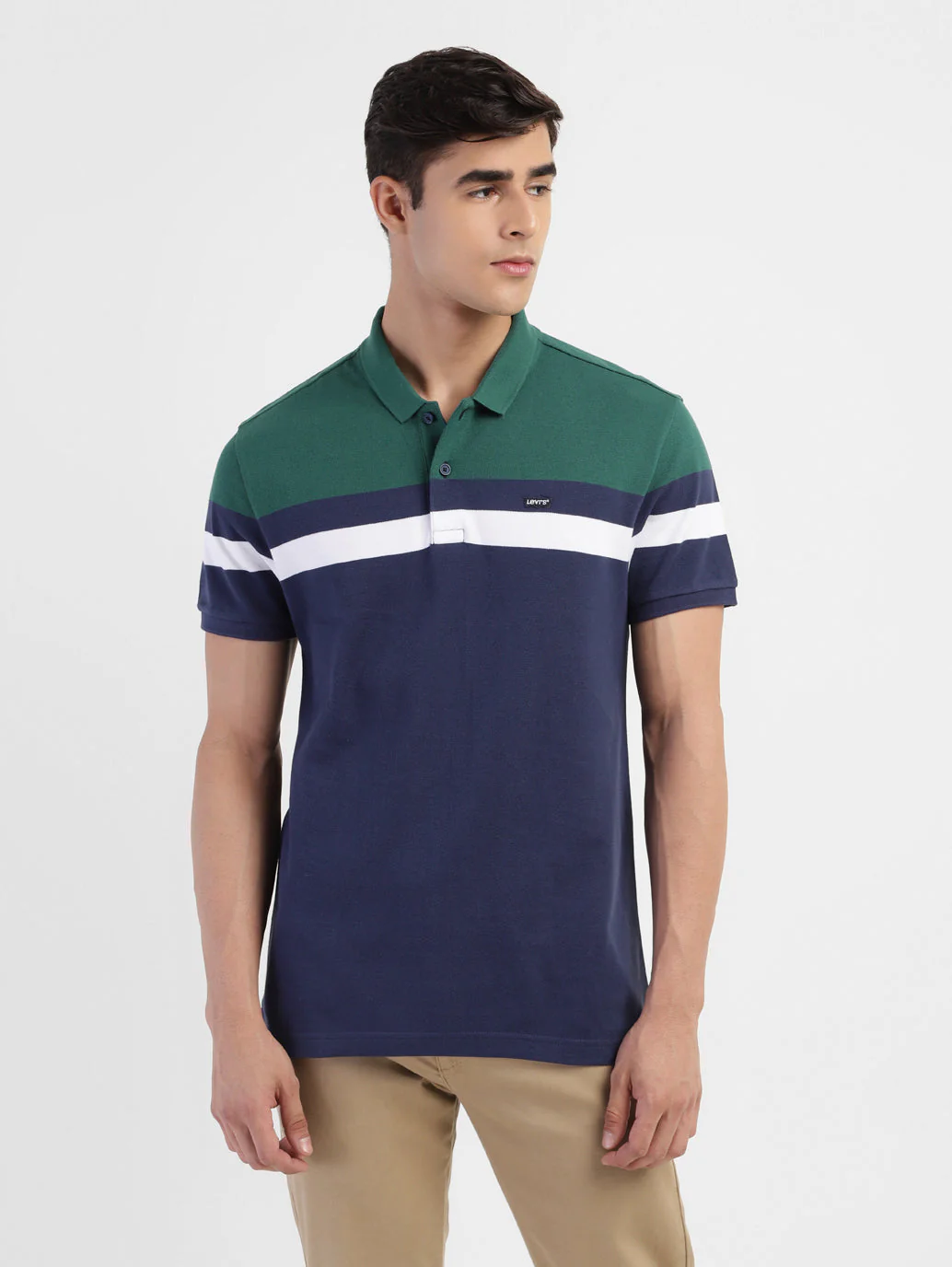 Men's Colorblock Polo T-shirt - Image 2