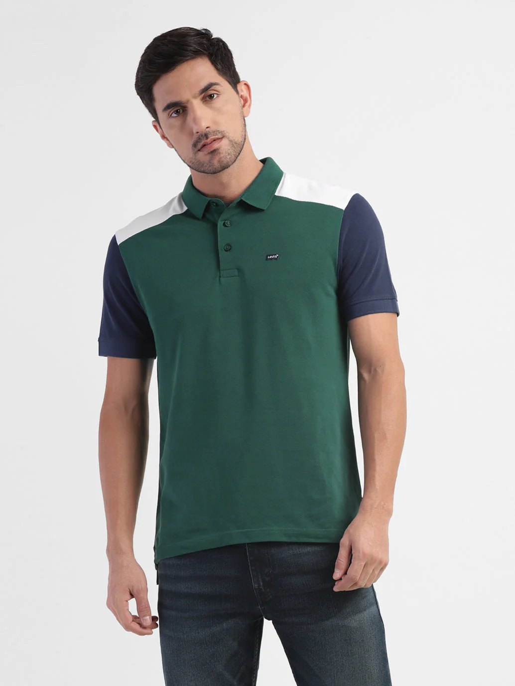 Men's Colorblock Regular Fit Polo T-shirt - Image 2