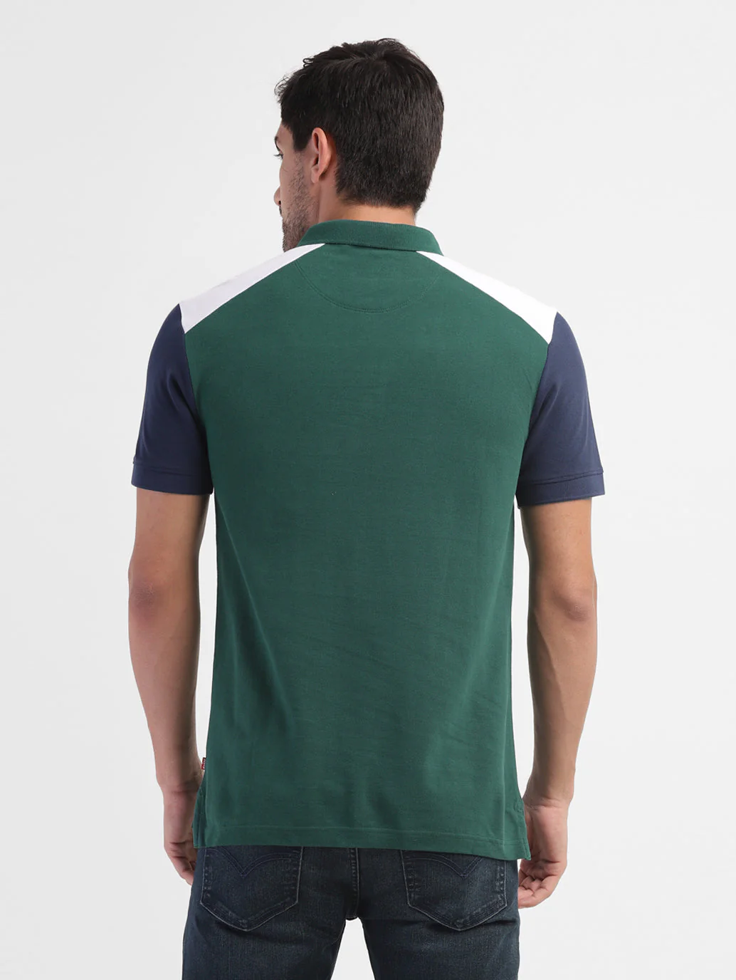 Men's Colorblock Regular Fit Polo T-shirt - Image 3