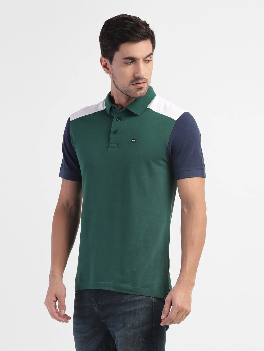 Men's Colorblock Regular Fit Polo T-shirt - Image 4