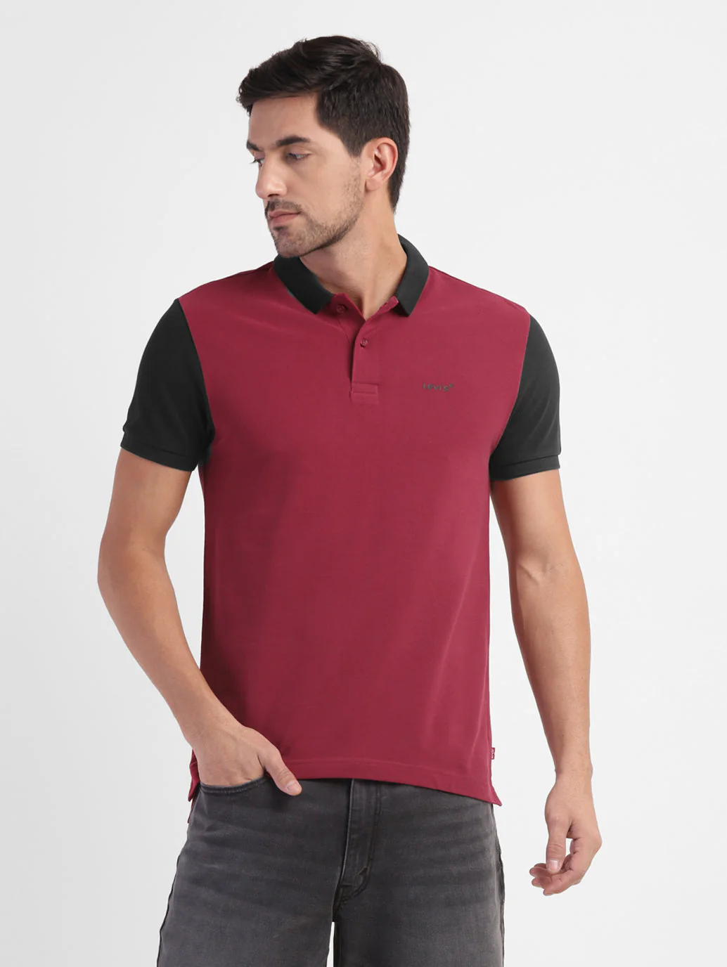 Men's Colorblock Polo T-shirt - Image 2