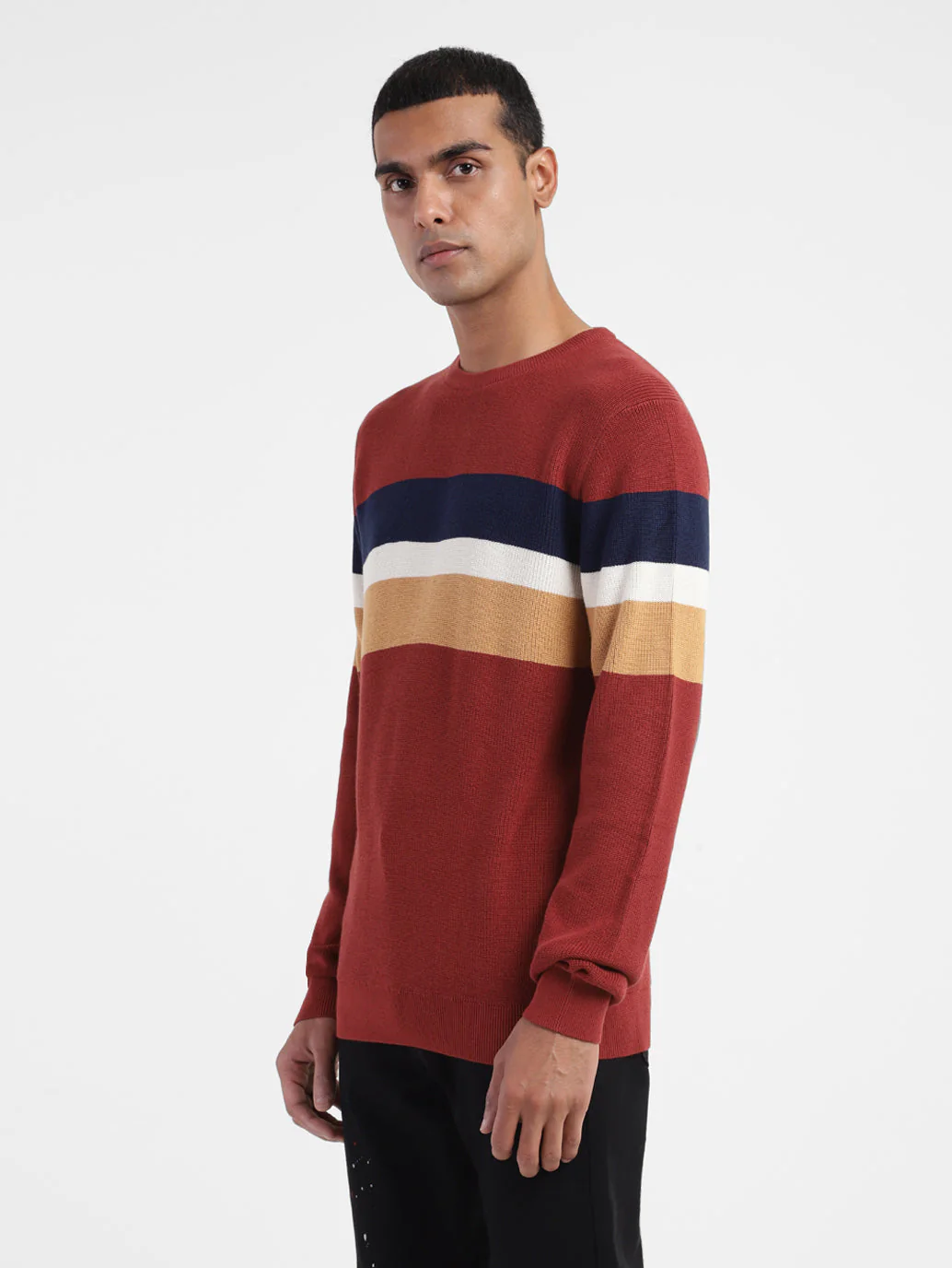 Men's Colorblock Crew Neck Sweater - Image 4