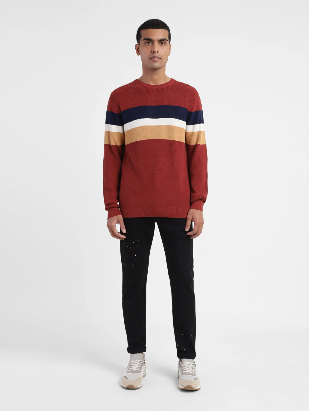 Men's Colorblock Crew Neck Sweater - Image 6
