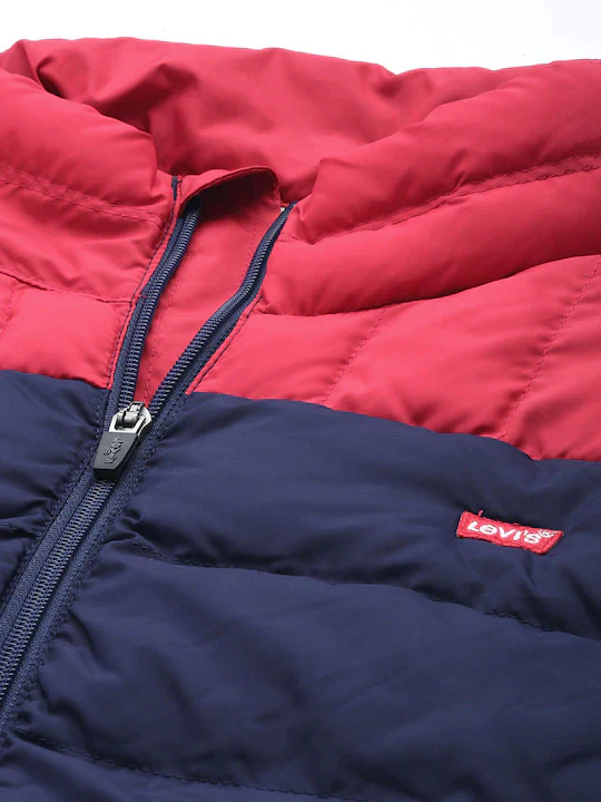Men's Colorblock High Neck Jacket - Image 3