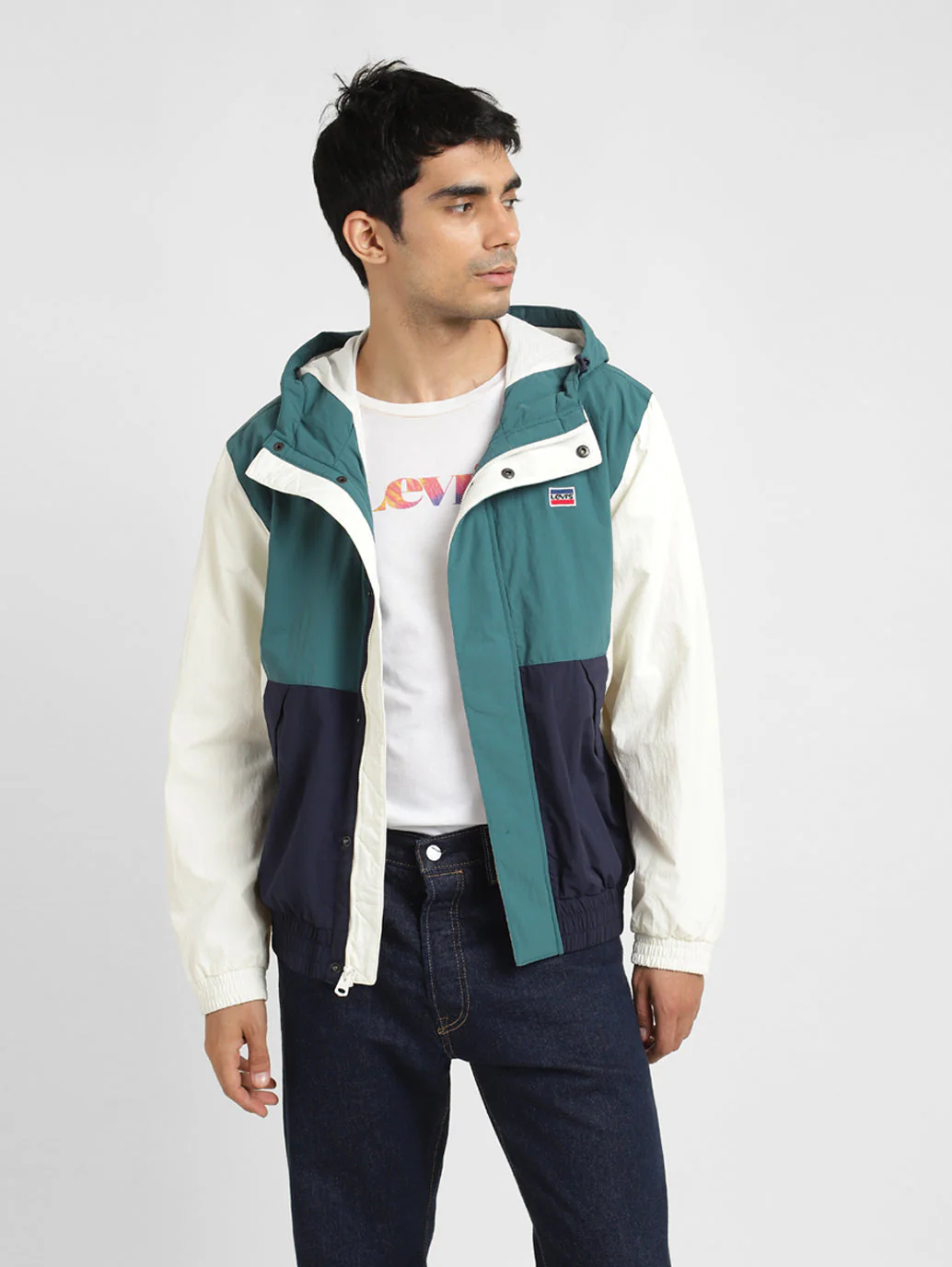 Men's Colorblock Multi Hooded Tailored Jacket - Image 6
