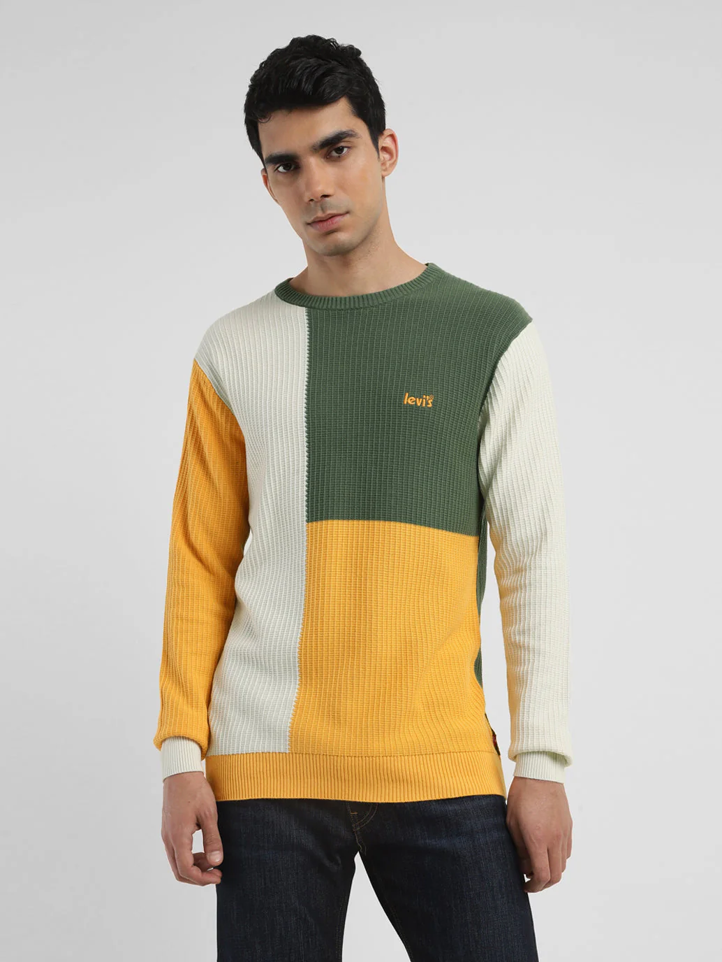 Men's Colorblock Crew Neck Sweater - Image 2