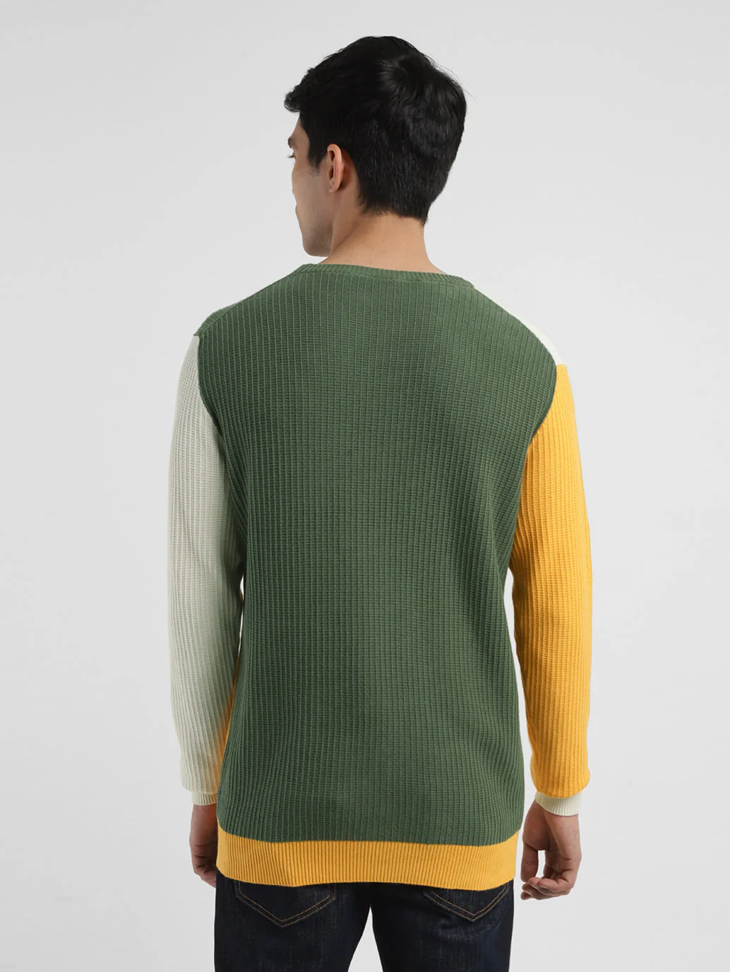 Men's Colorblock Crew Neck Sweater - Image 3